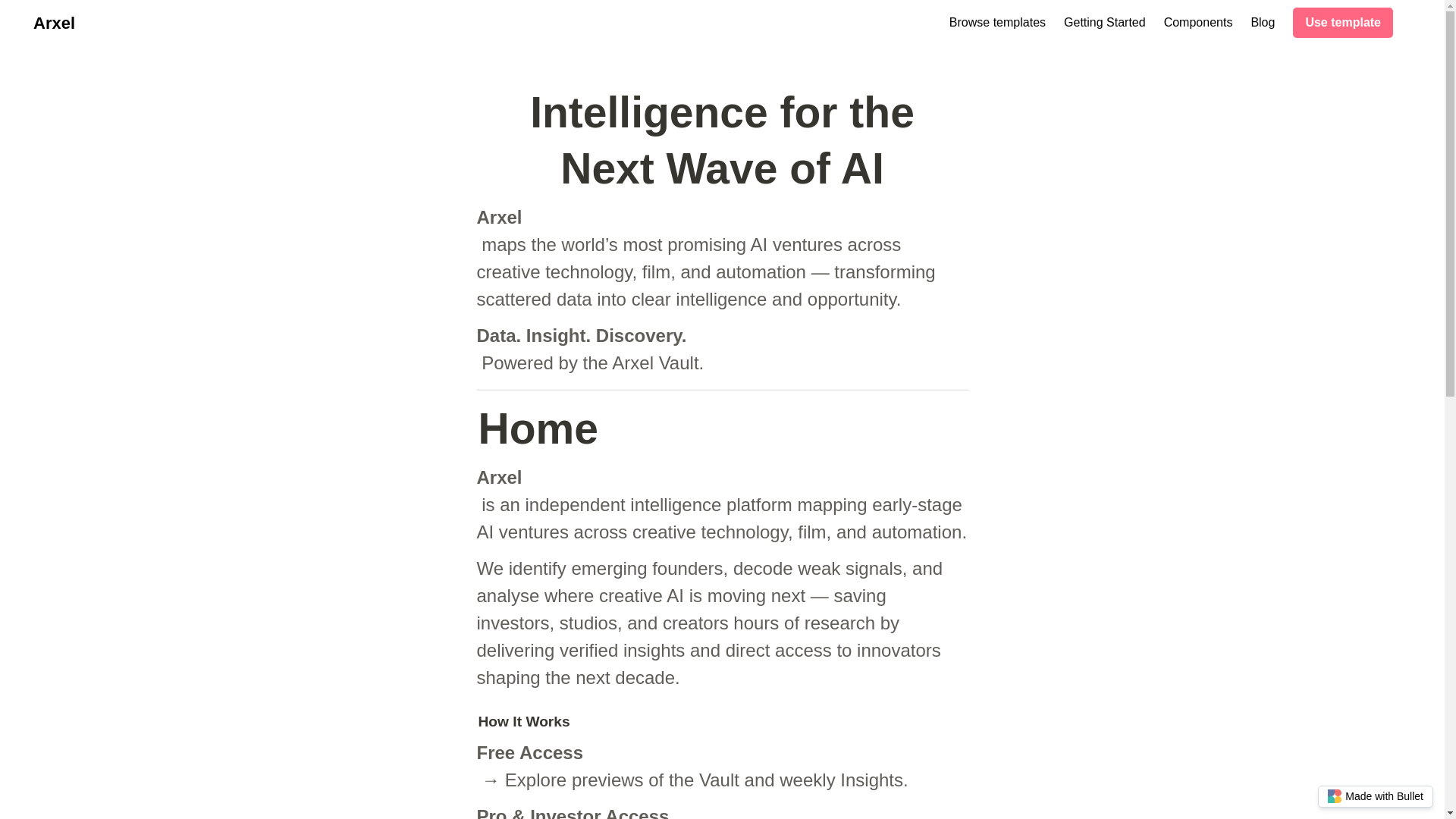 website screenshot of https://arxelinsight-bullet.pages.dev/