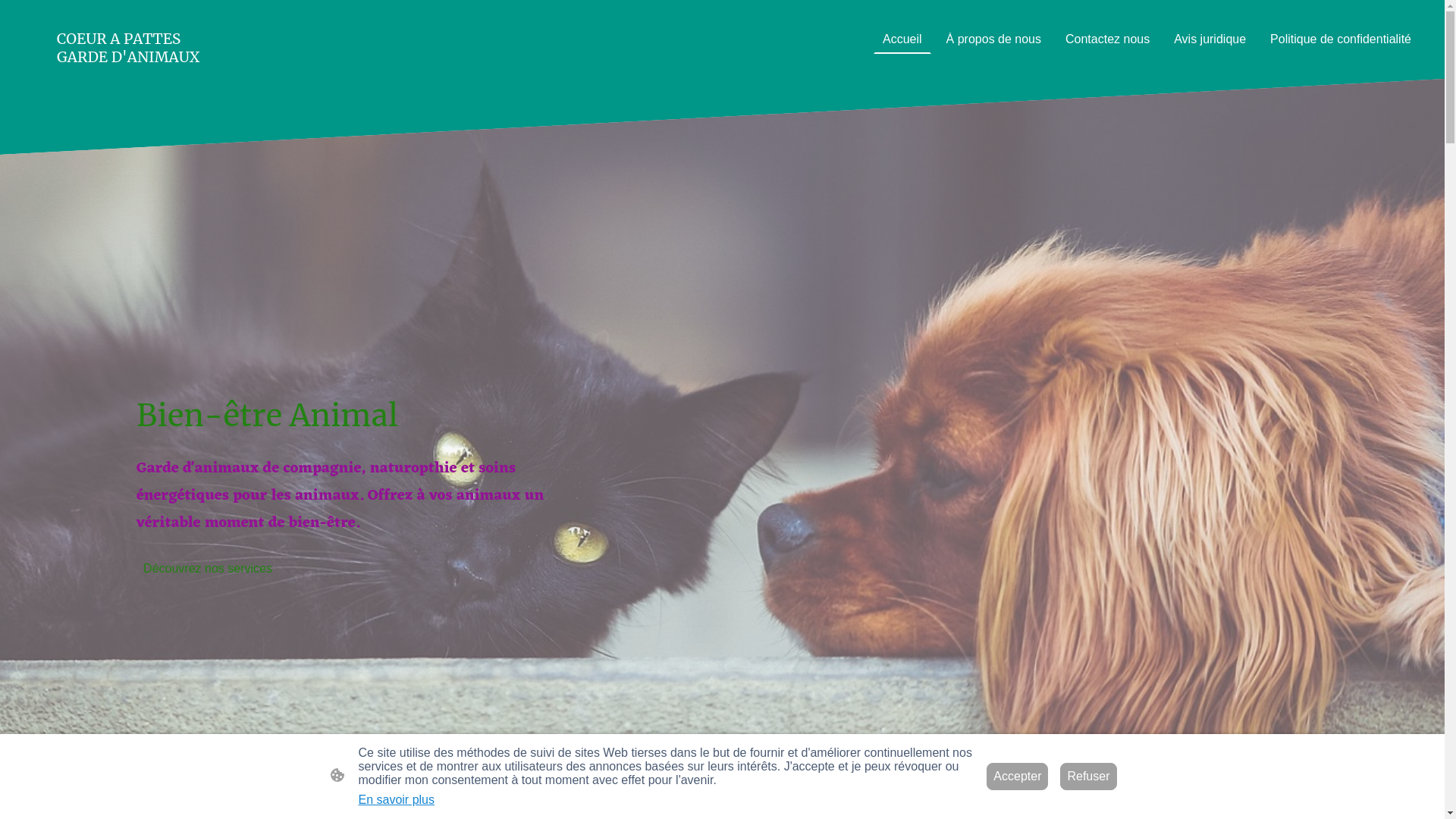 website screenshot of https://coeurapattes85.fr/