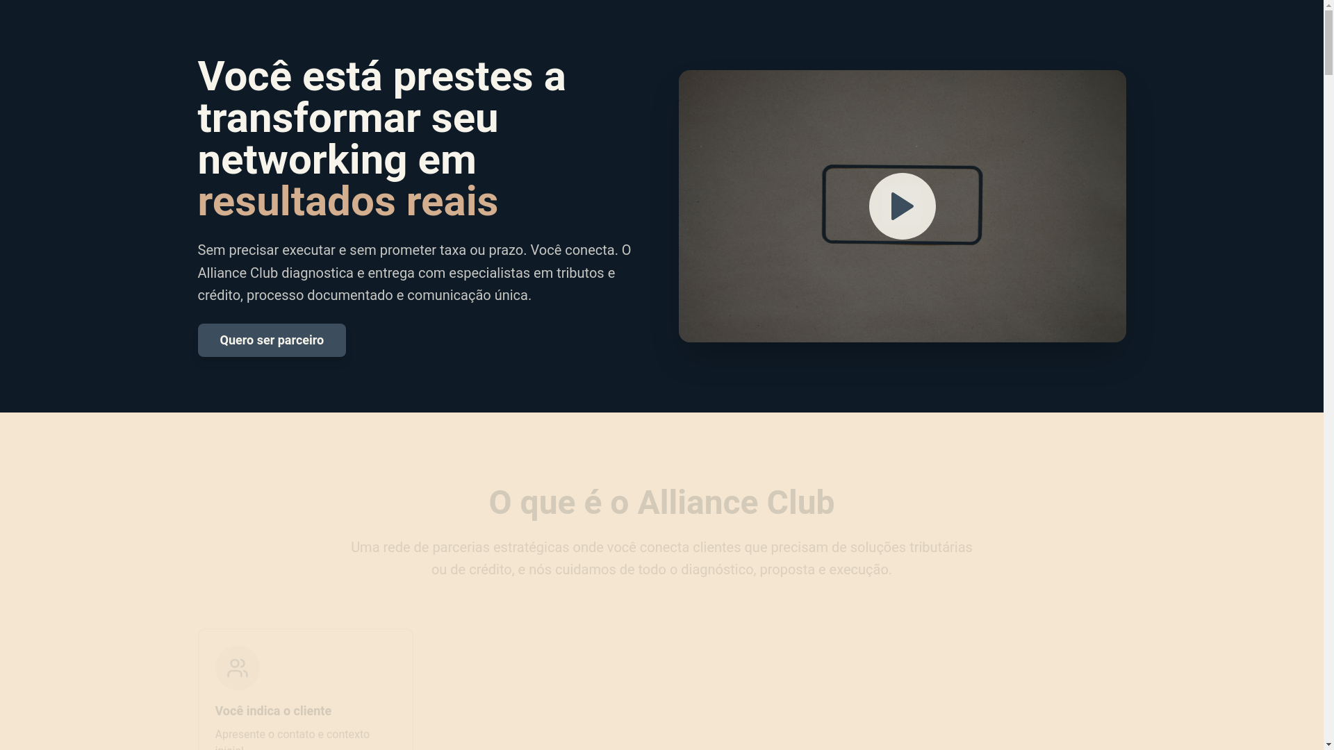 website screenshot of https://alianceclub.com.br/