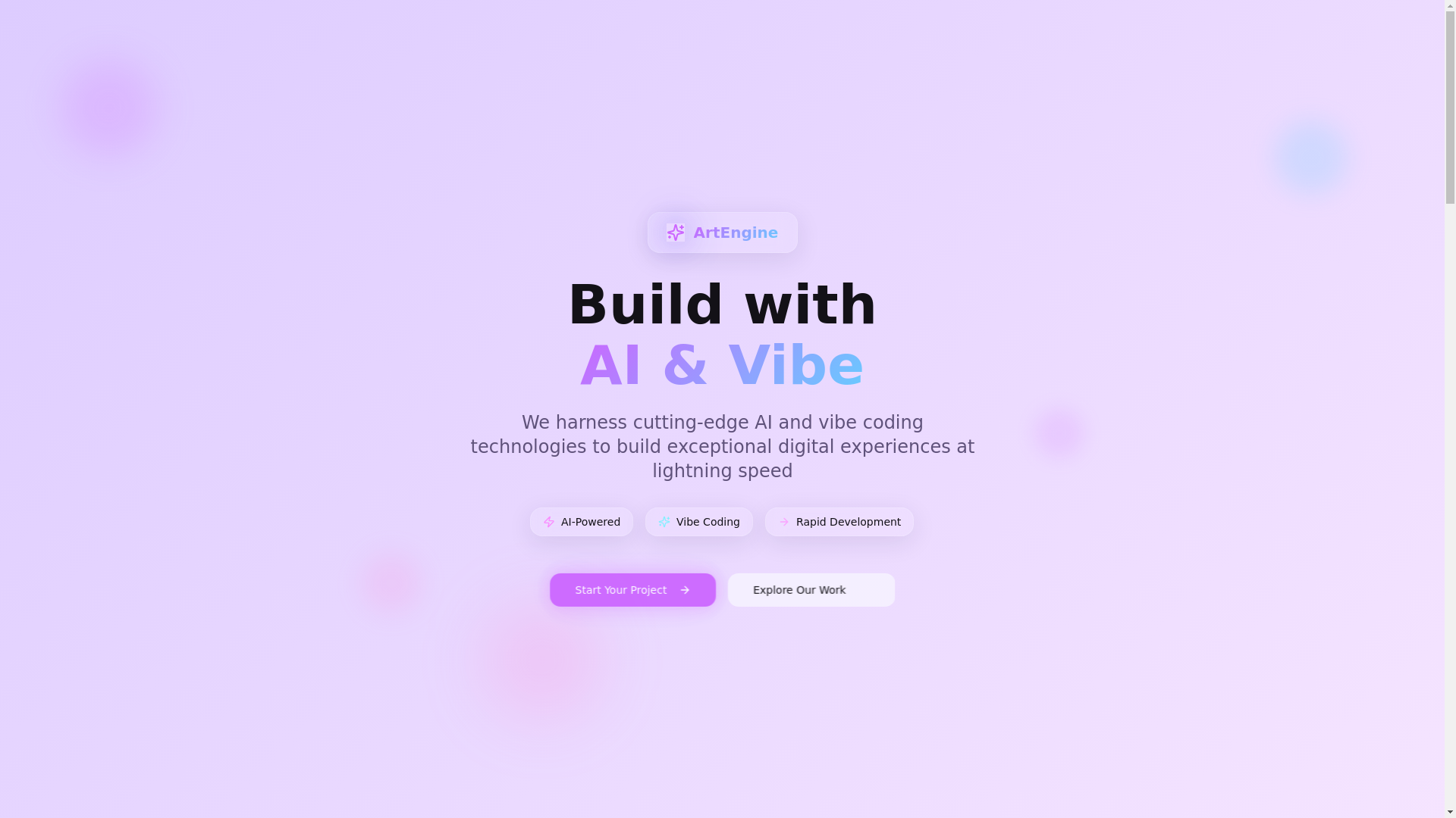 website screenshot of https://artengine-landing.pages.dev/