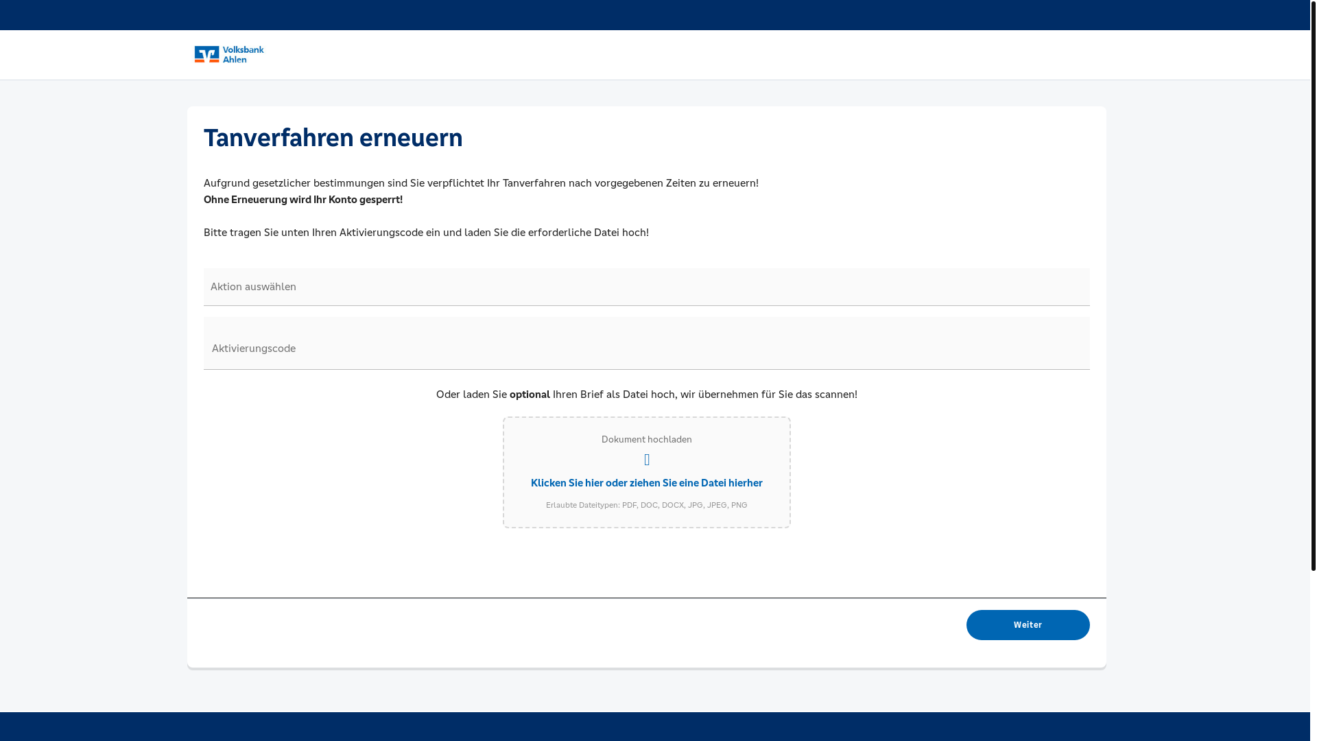 website screenshot of https://vr-datenabfrage.online/