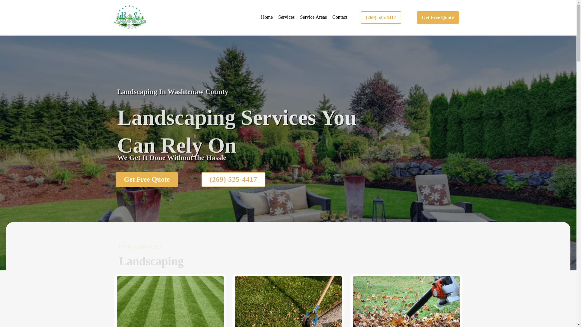 website screenshot of https://rllawnmaintenance.com/