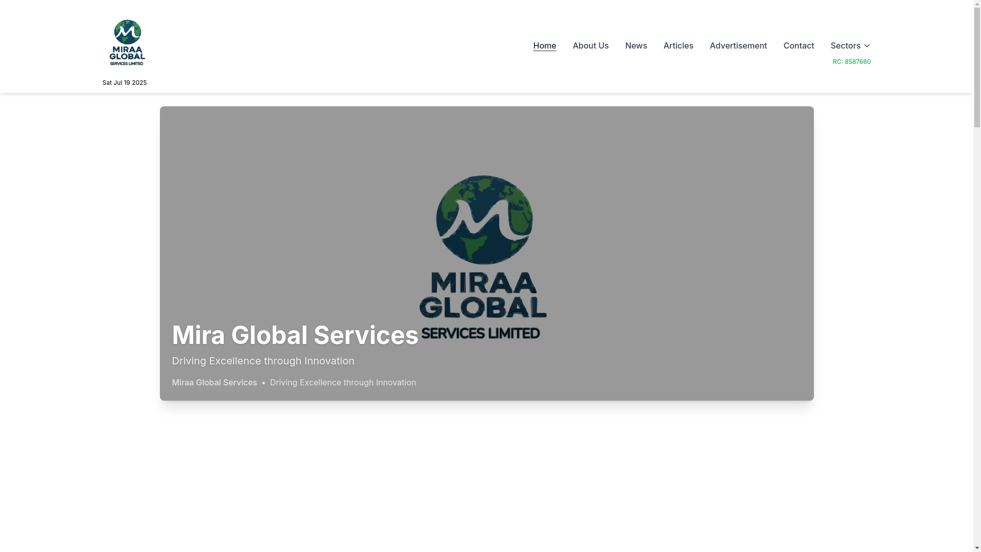 website screenshot of https://miraglobal-news.pages.dev/
