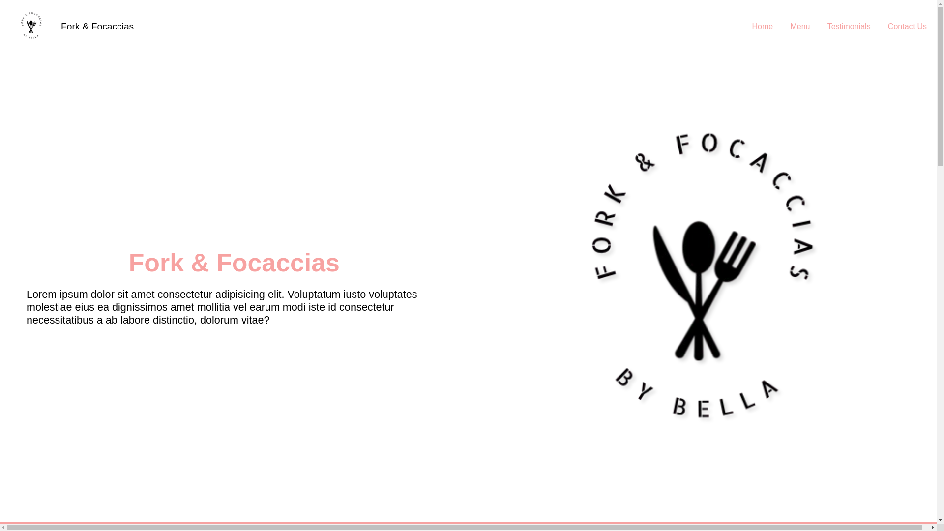 website screenshot of https://forkandfocaccias.pages.dev/