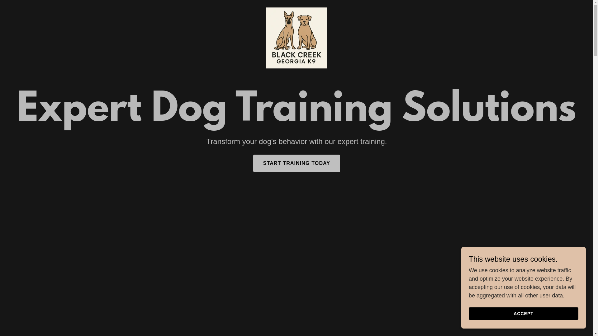 website screenshot of https://blackcreekgeorgiak9.org/