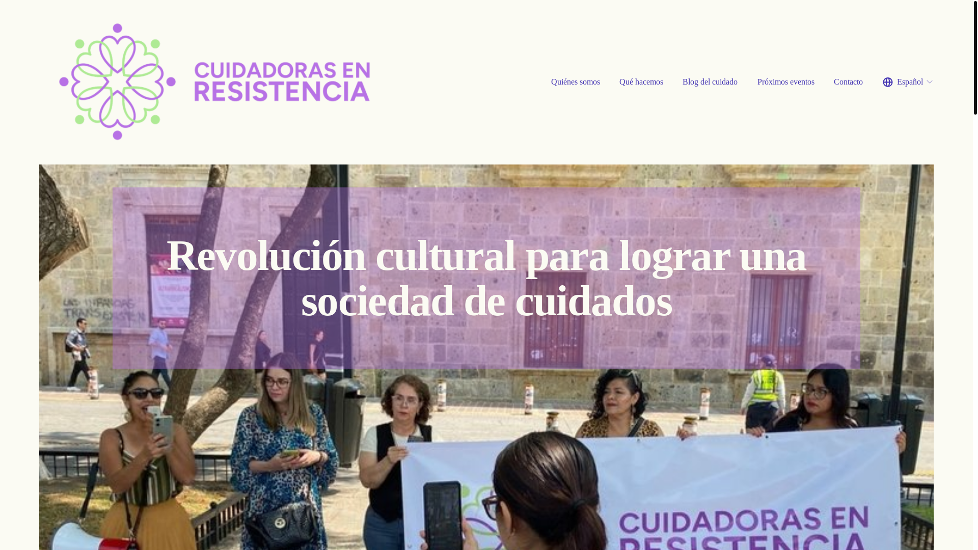 website screenshot of https://cuidadorasenresistencia.org/