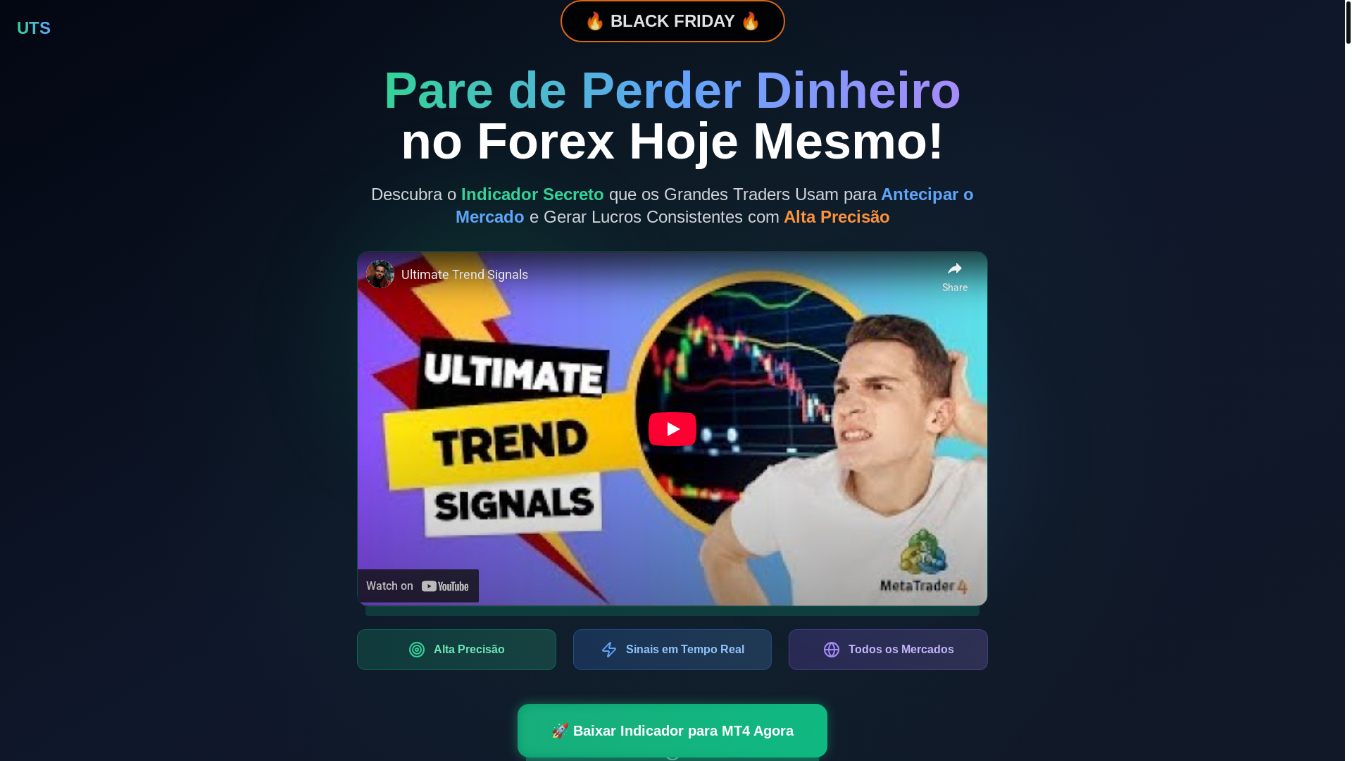 website screenshot of https://ultimatetrendsignals.online/