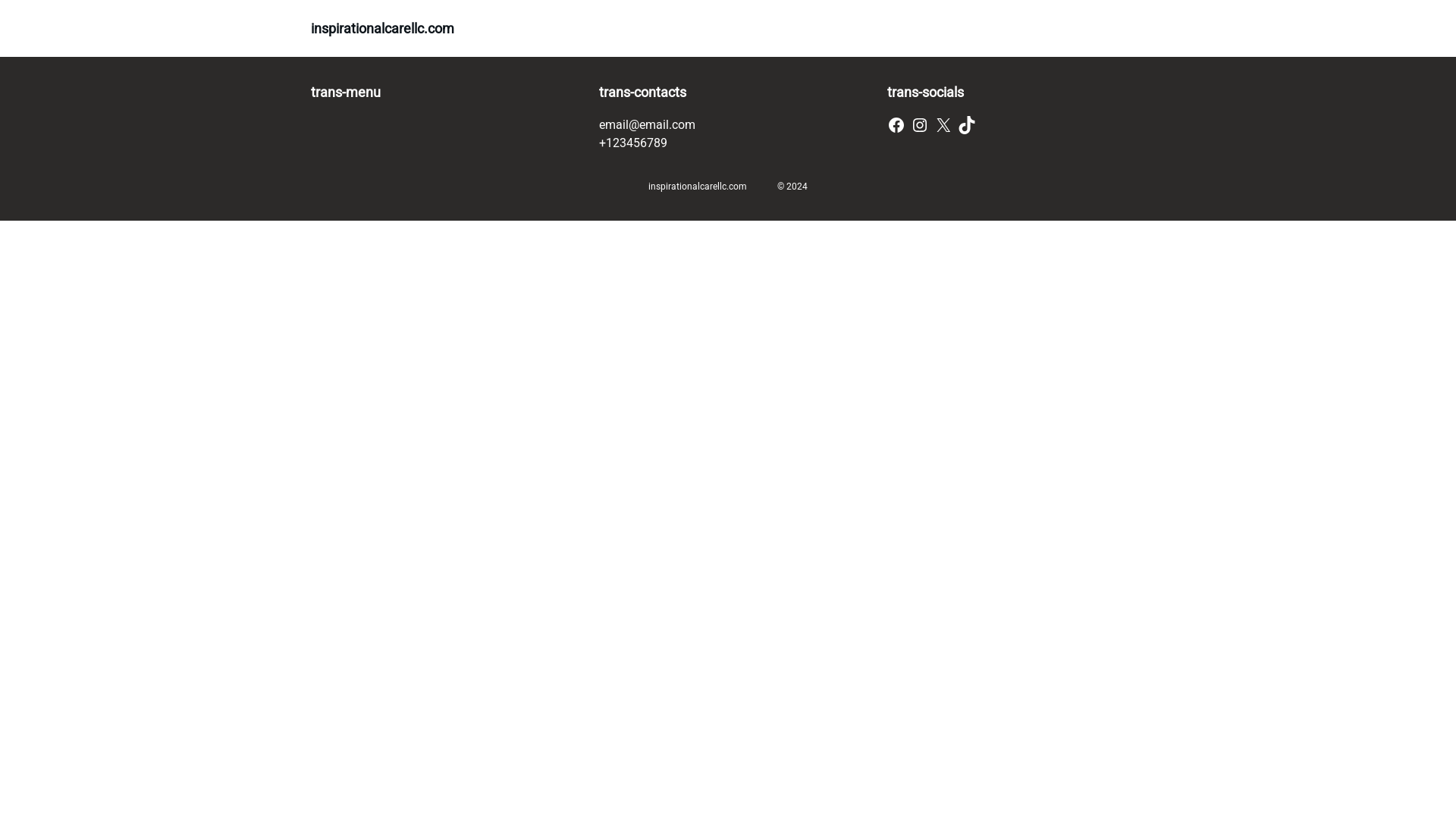 website screenshot of https://inspirationalcarellc.com/