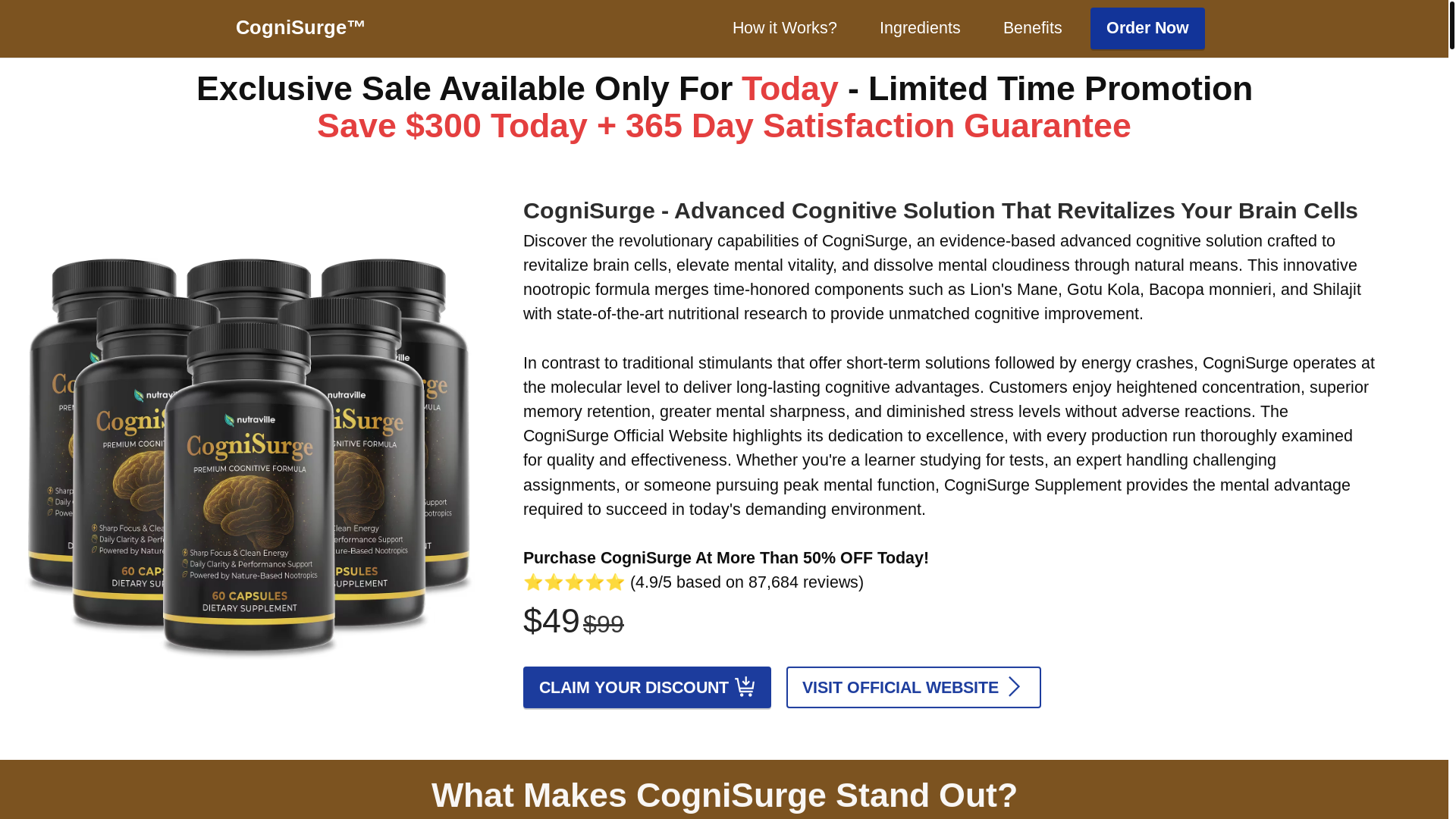 website screenshot of https://cognisurgeus.com/