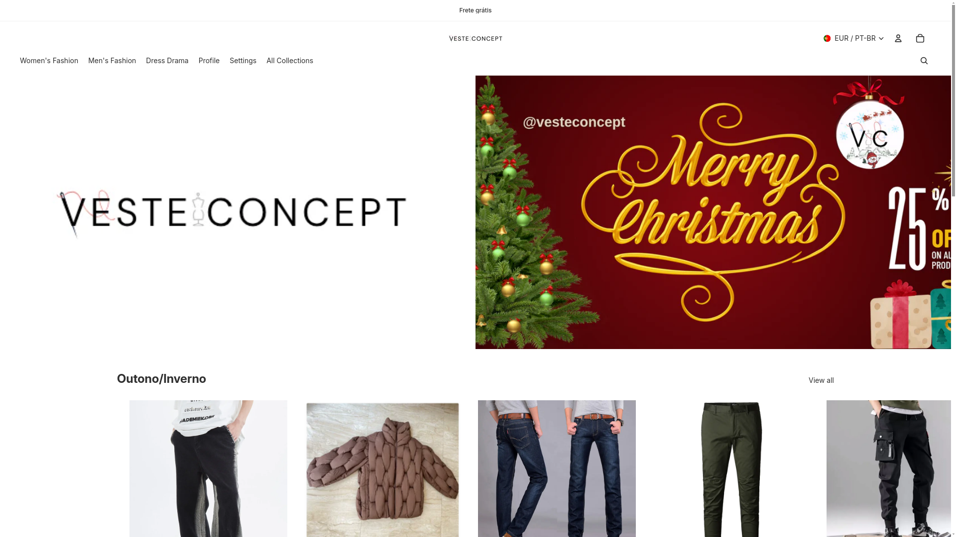 website screenshot of https://vesteconcept.com/