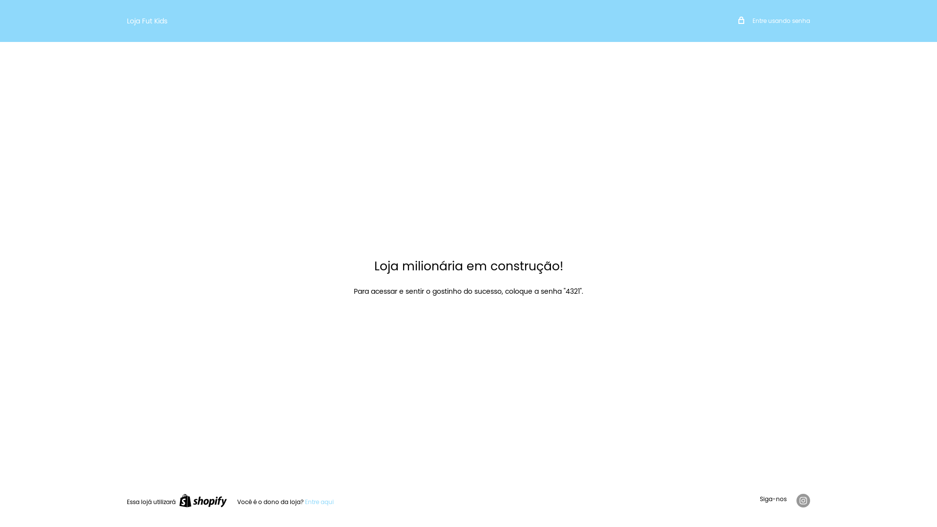 website screenshot of https://lojafutkids.com/