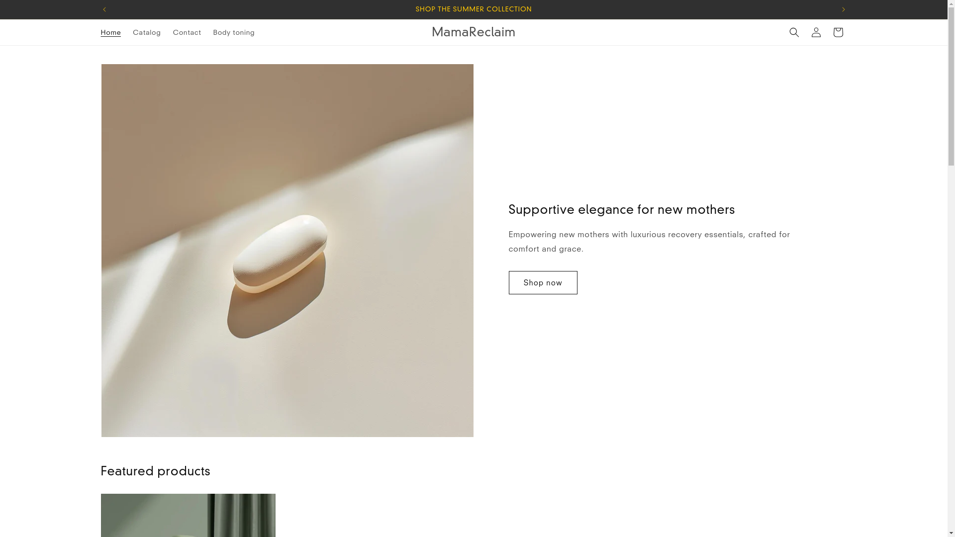 website screenshot of https://mamareclaim.store/