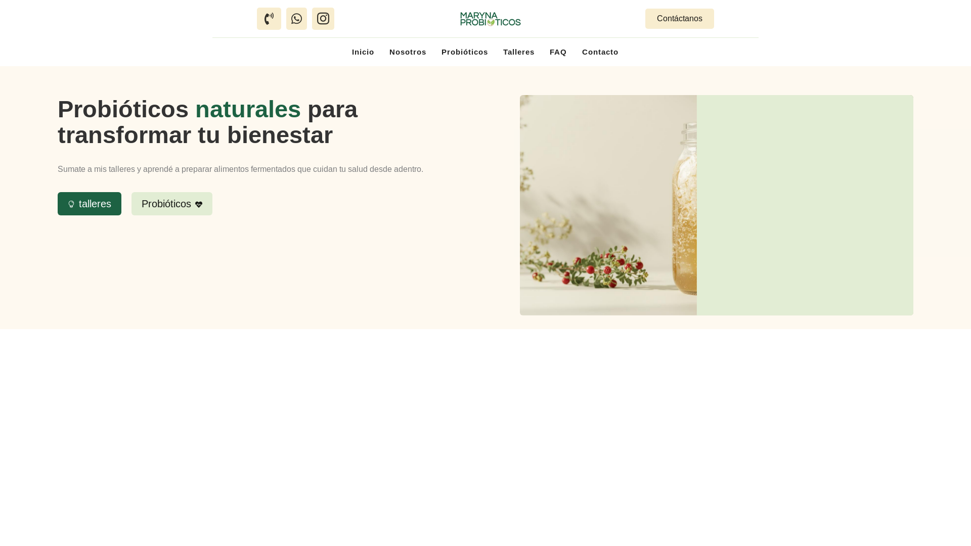 website screenshot of https://marynaprobioticos.es/