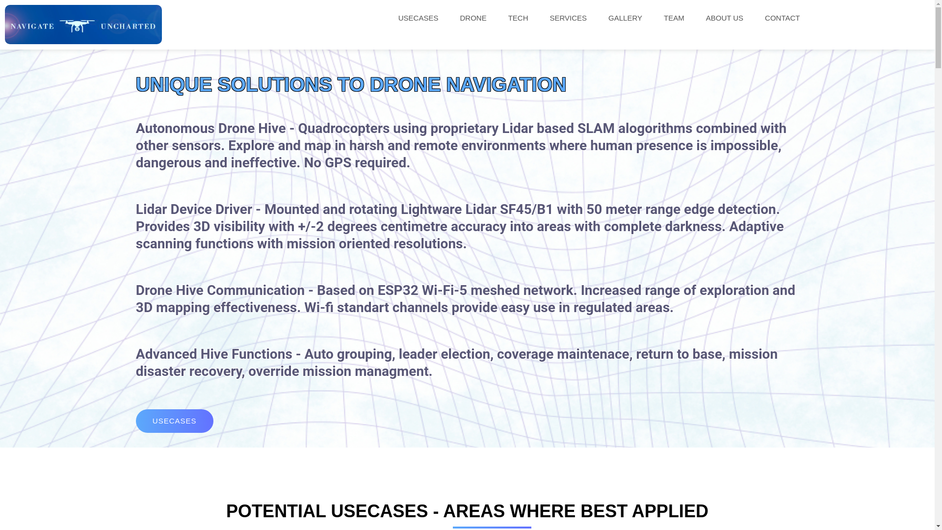 website screenshot of https://navigate-uncharted.com/