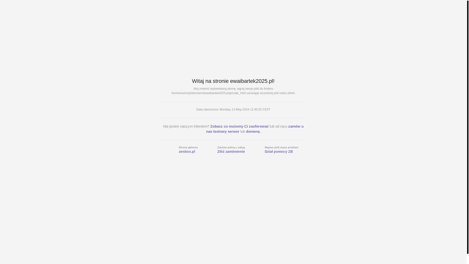 website screenshot of https://ewaibartek2025.pl/