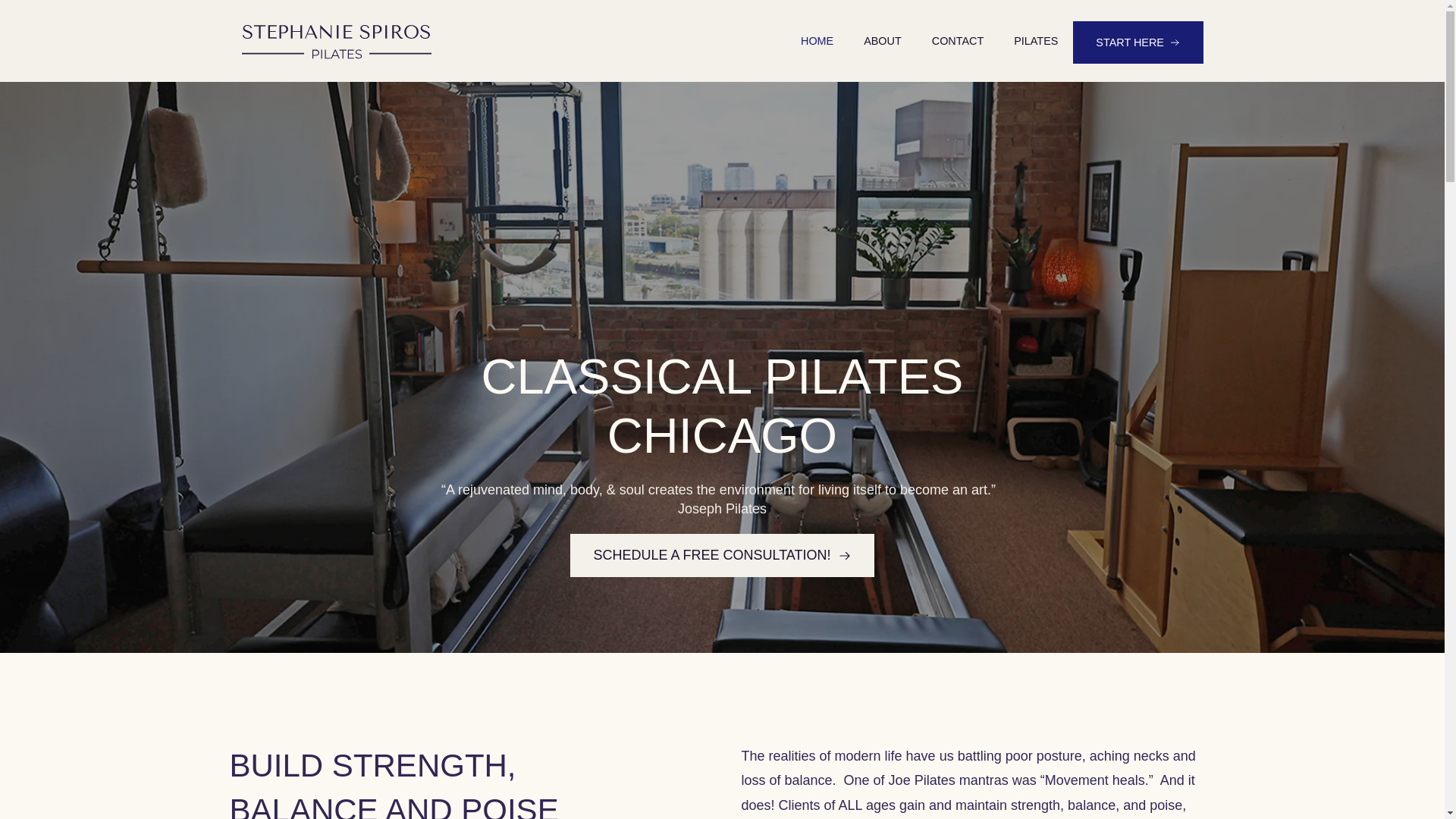 website screenshot of https://sspirospilates.com/