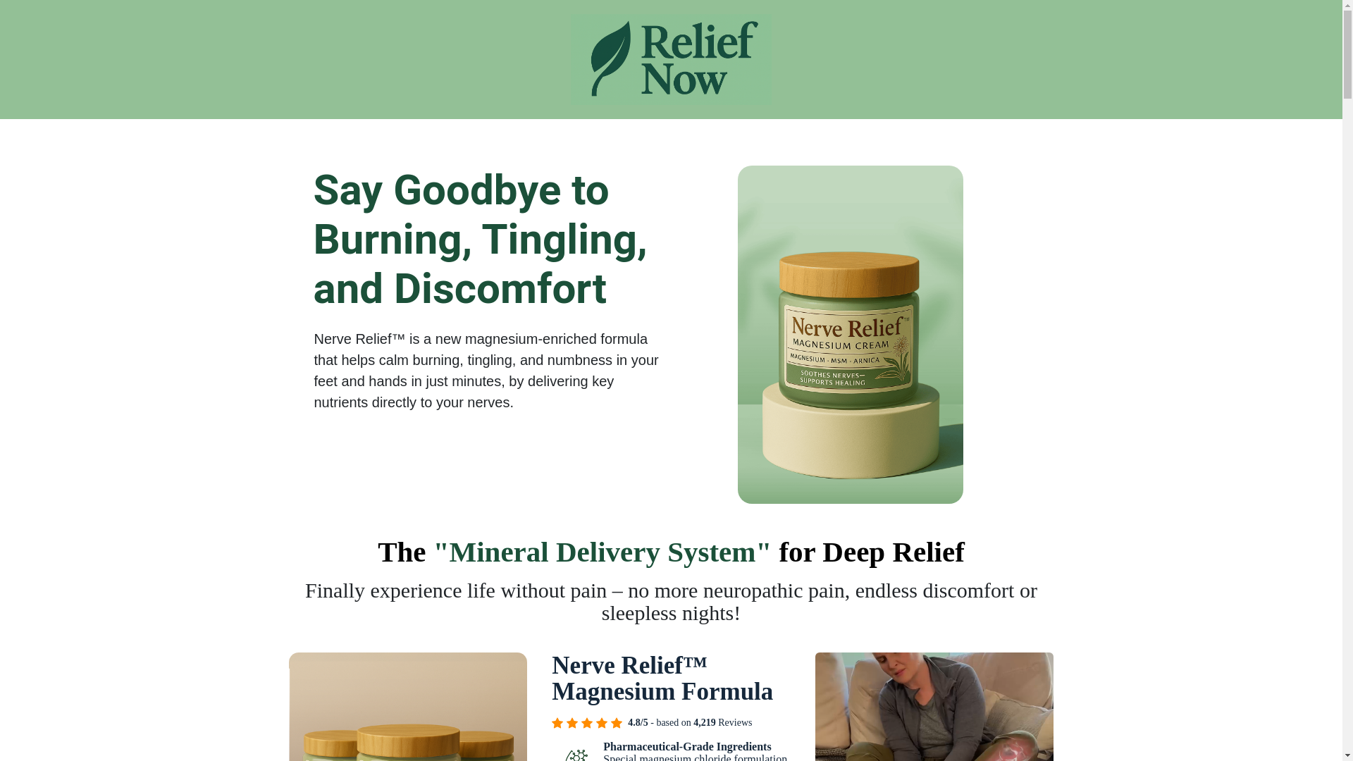 website screenshot of https://nowrelief.shop/