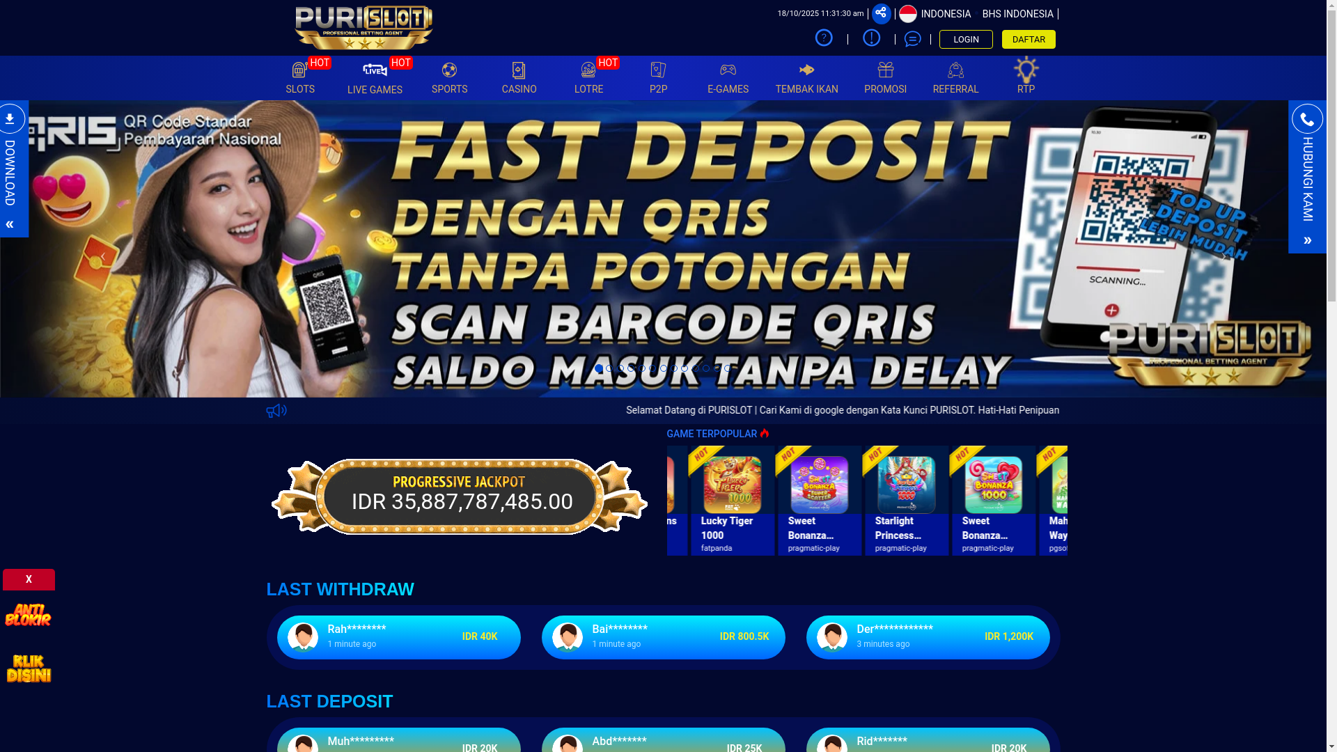 website screenshot of https://pravip168.online/