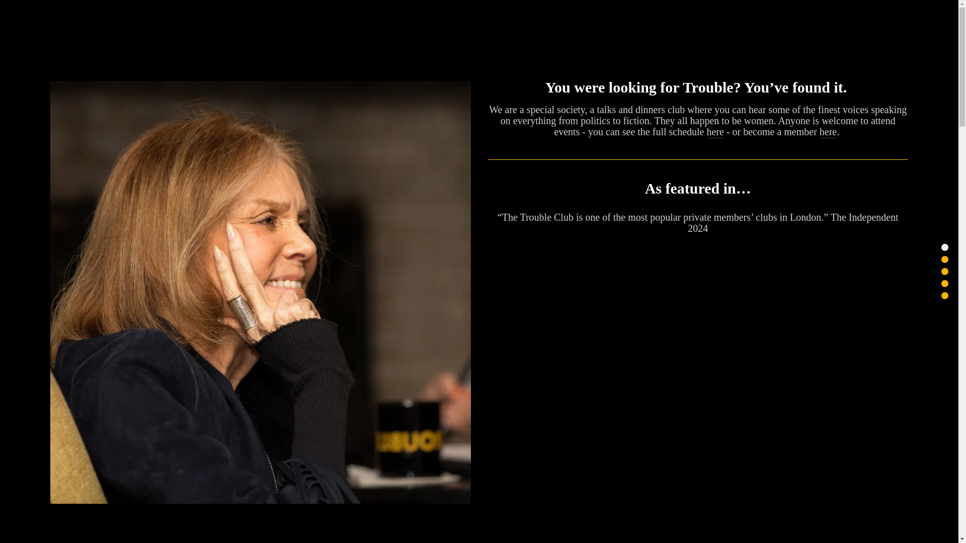 website screenshot of https://thetroubleclub.com/