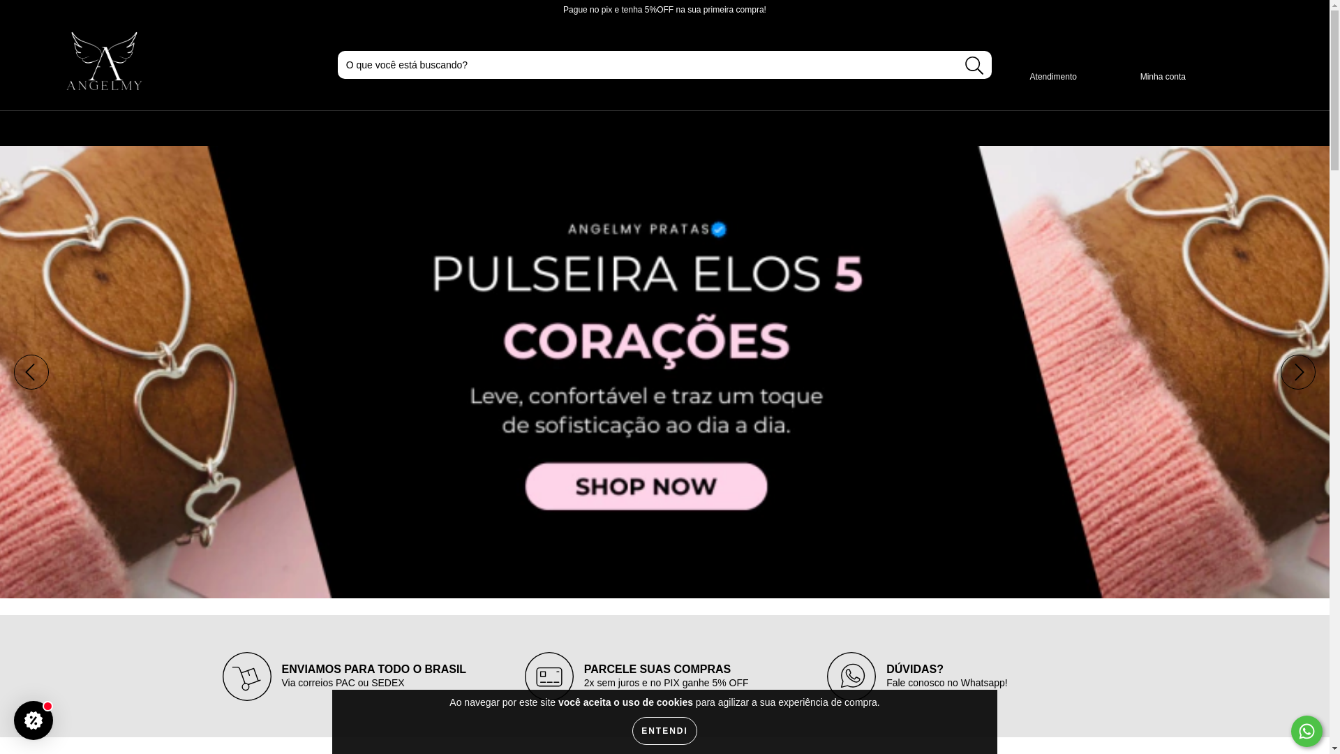 website screenshot of https://angelmypratas.com.br/