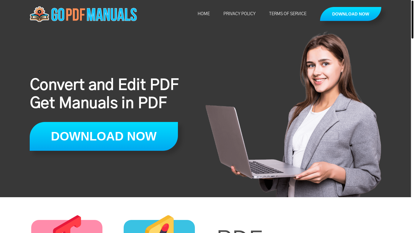 website screenshot of https://gopdfmanuals.com/