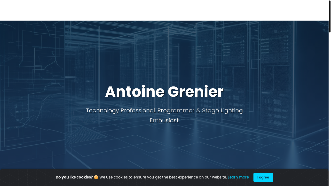 website screenshot of https://antoinegrenier-com.pages.dev/