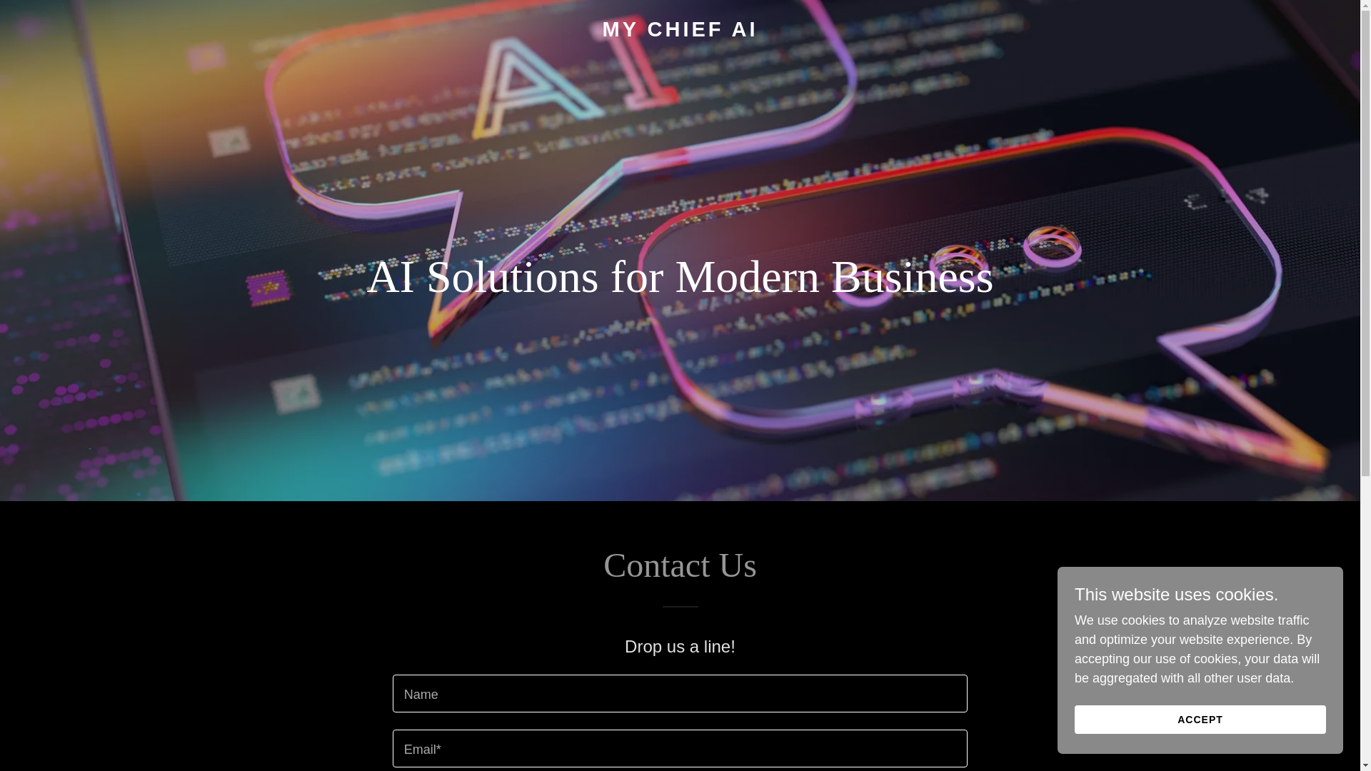 website screenshot of https://my-chief-ai.com/
