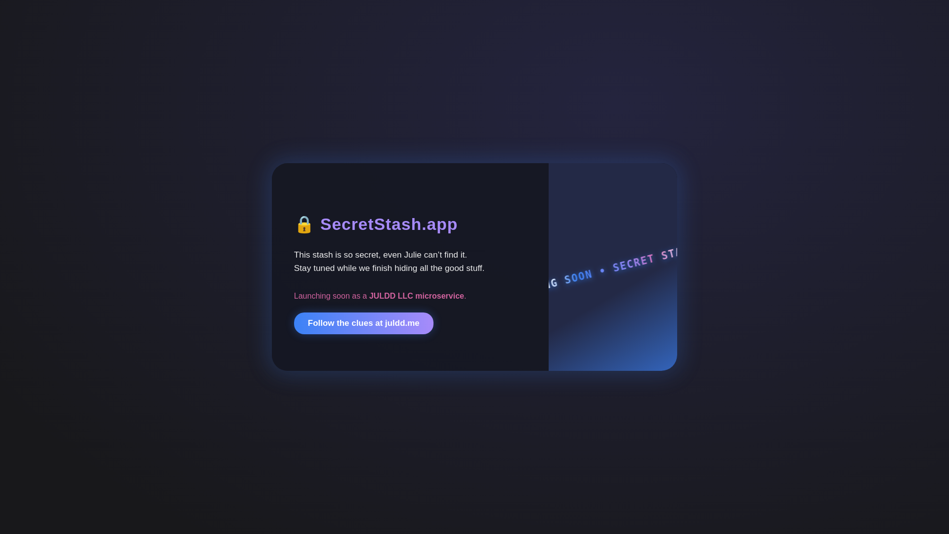 website screenshot of https://secret-stash-under-construction.pages.dev/