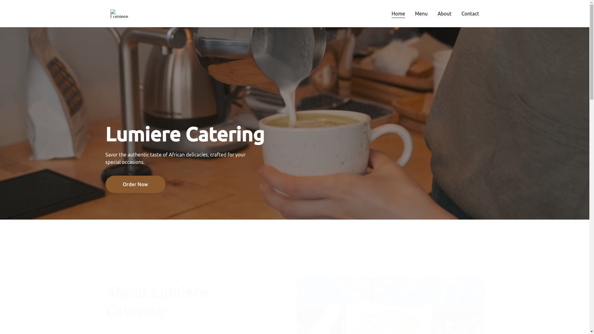 website screenshot of https://lumierecatering.org/