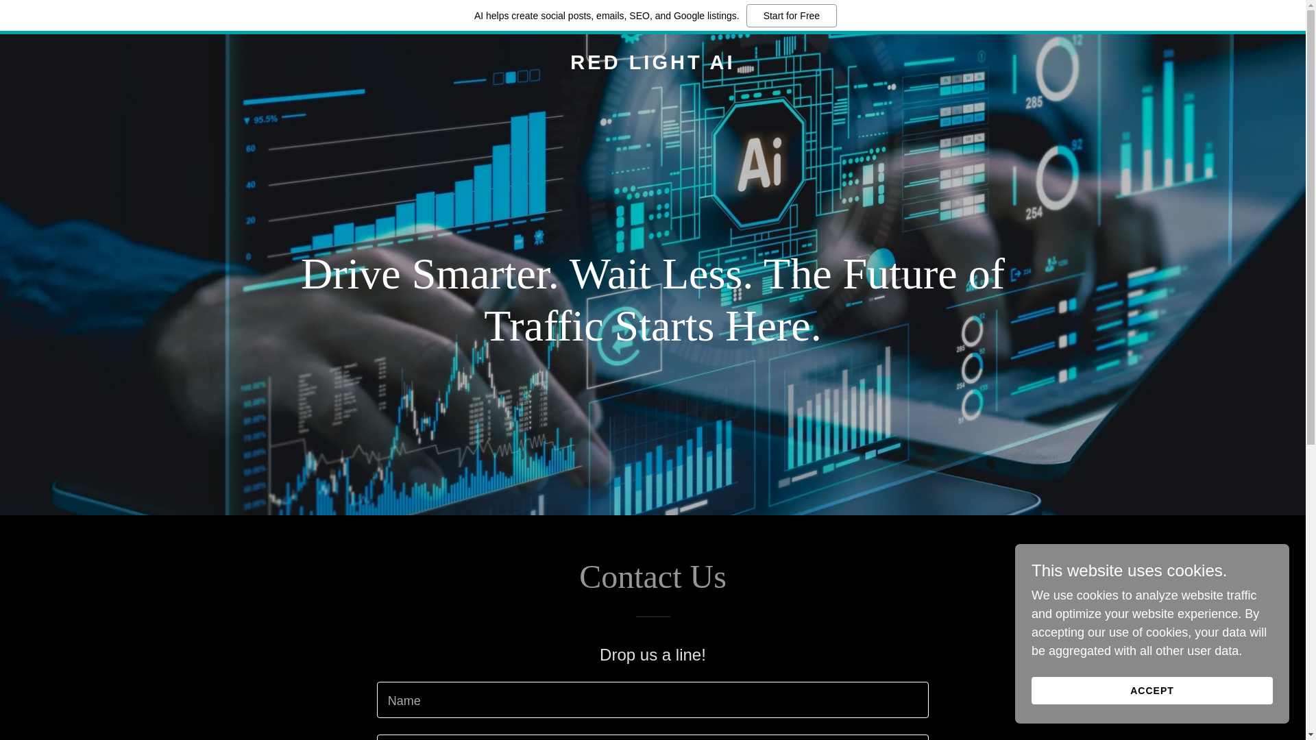 website screenshot of https://redlightai.ca/