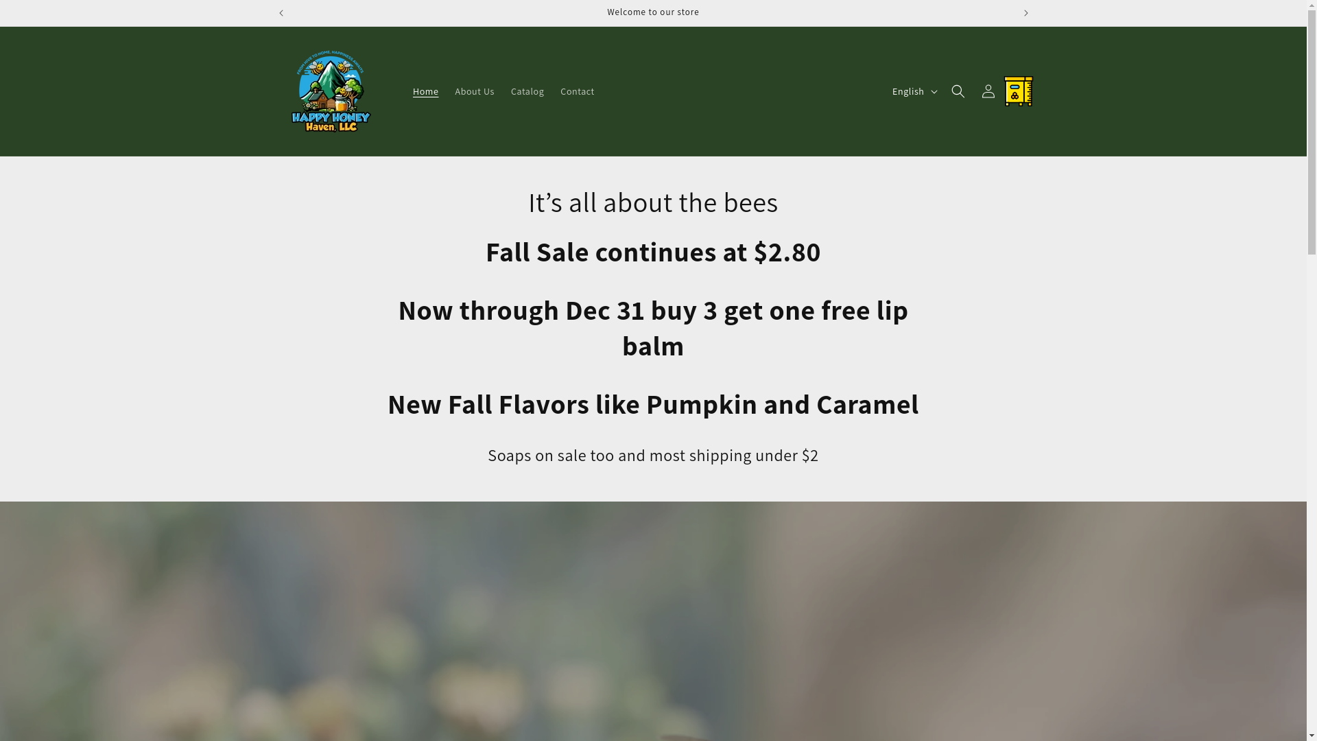 website screenshot of https://happyhoneyhaven.com/