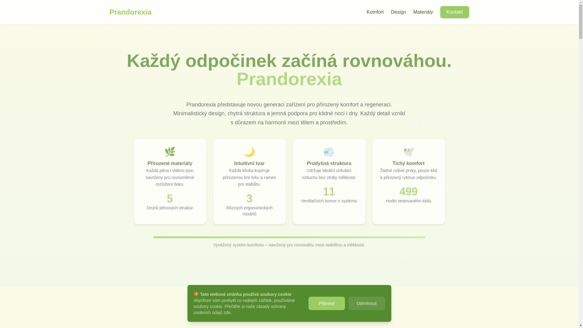 website screenshot of https://prandorexia.eu/