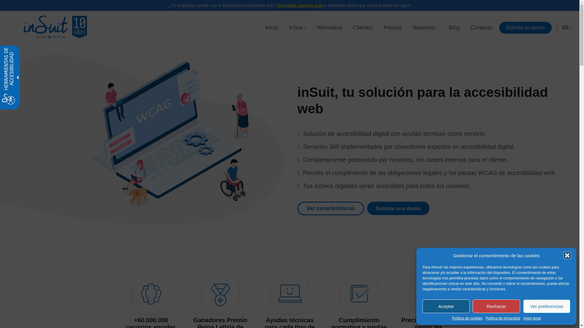 website screenshot of https://insuitaccessibilty.com/