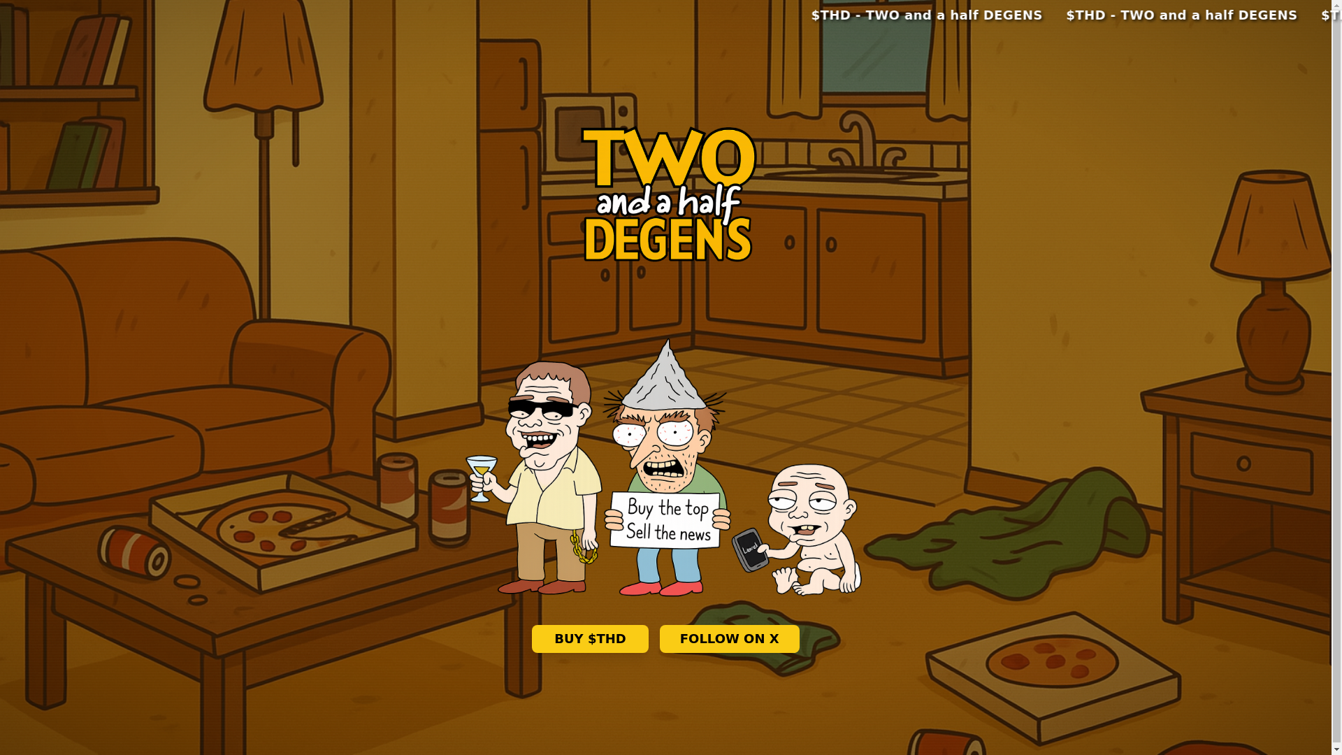 website screenshot of https://2andhalfdegens.fun/