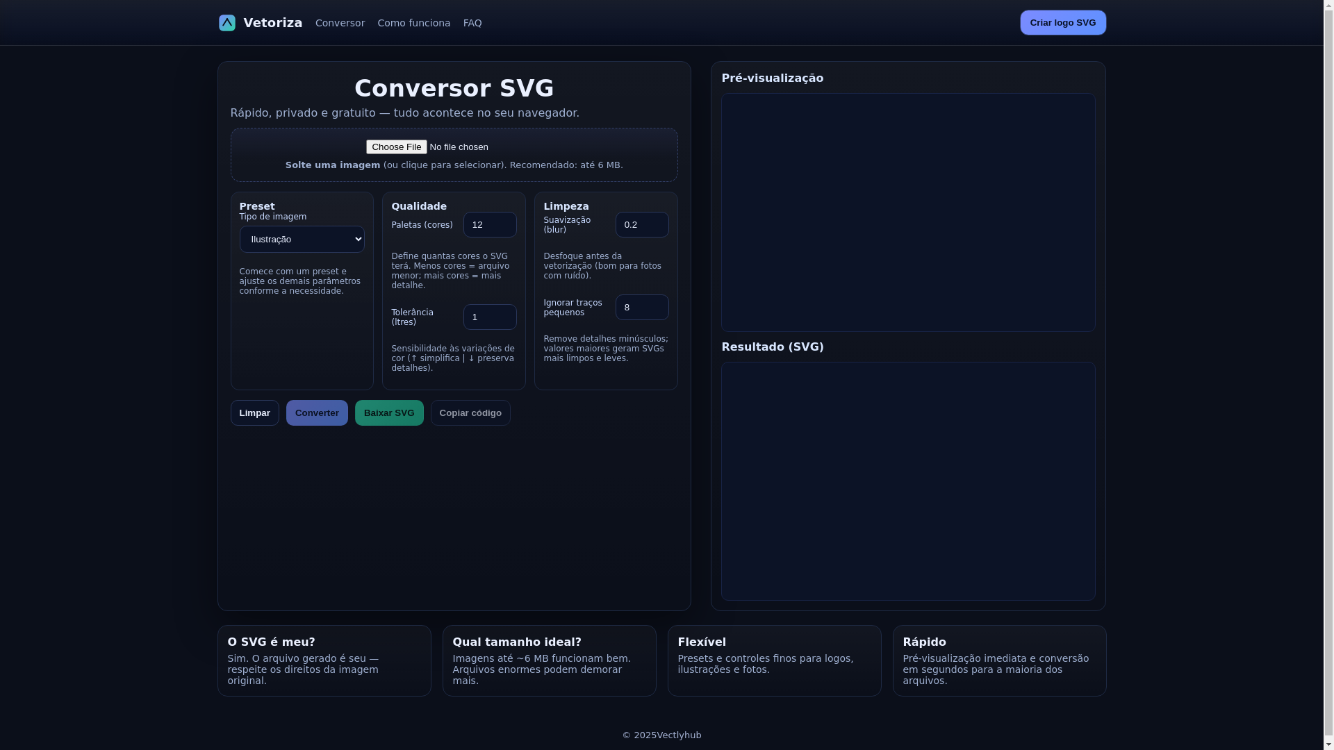 website screenshot of https://vectlyhub.com/