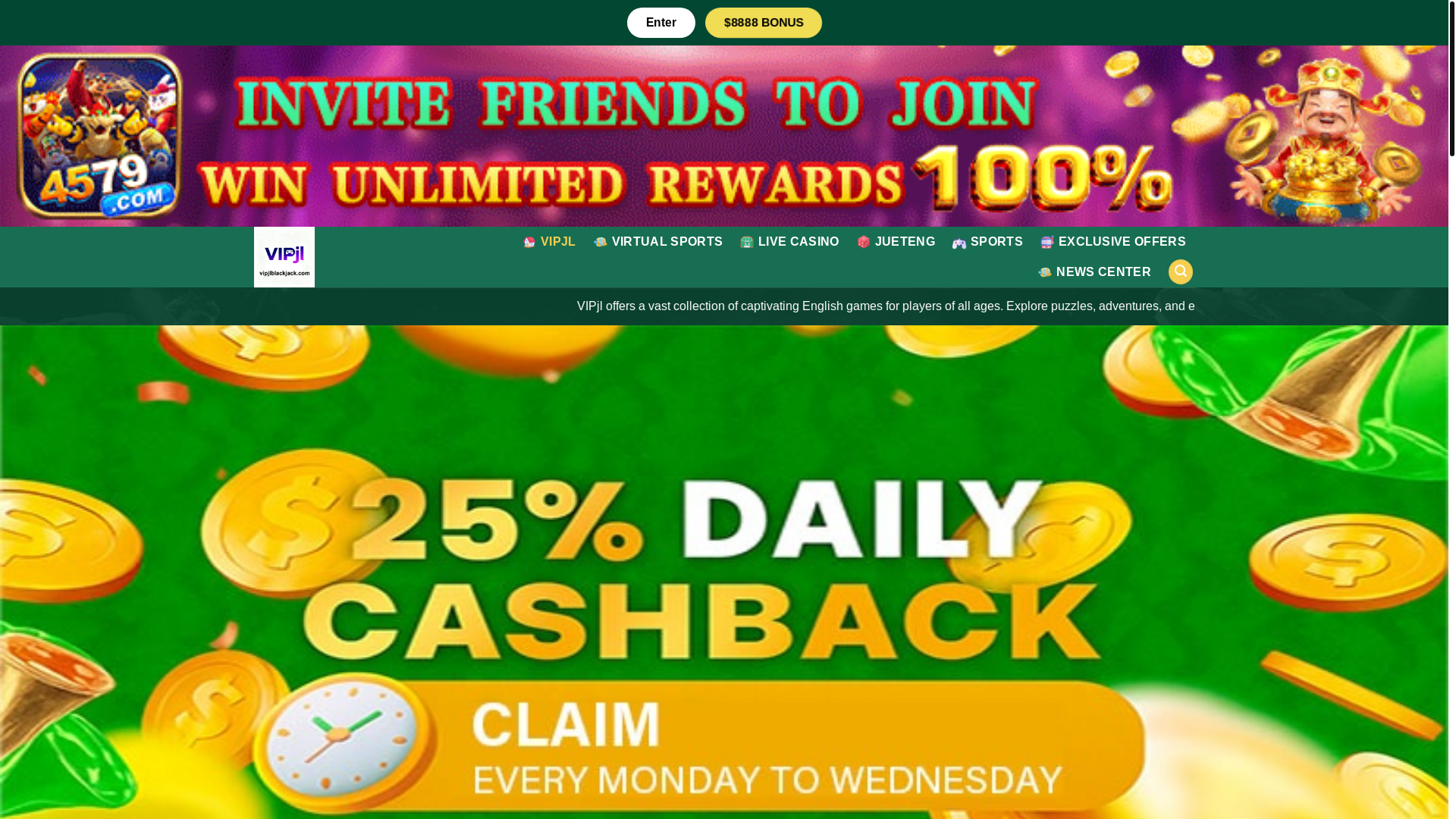 website screenshot of https://vipjlblackjack.com/