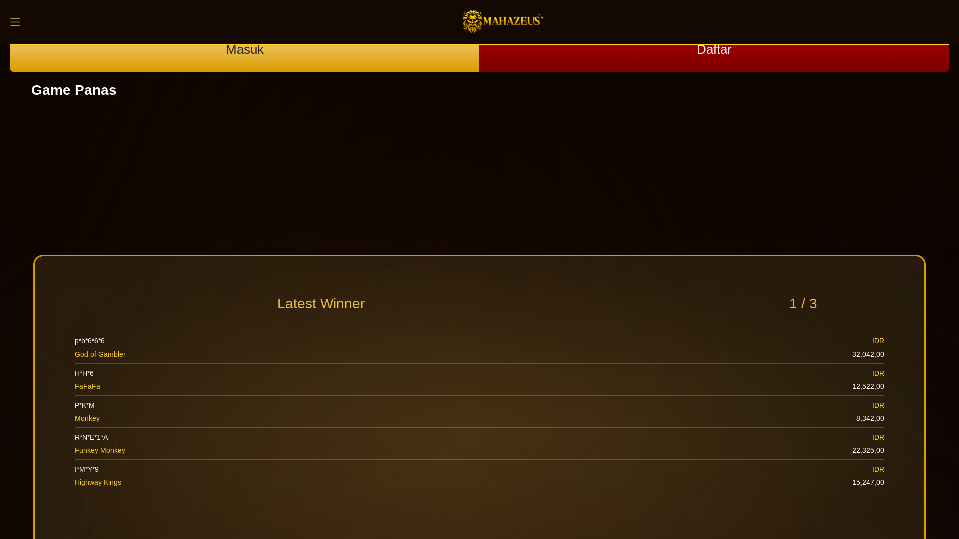 website screenshot of https://mylovemaha88.life/