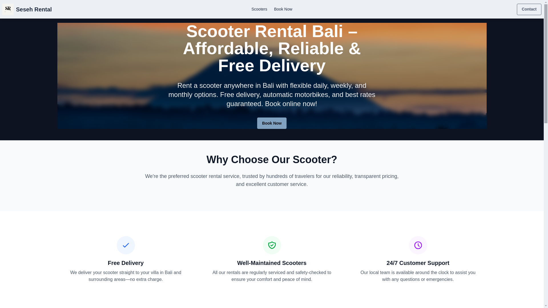 website screenshot of https://sesehrental.pages.dev/