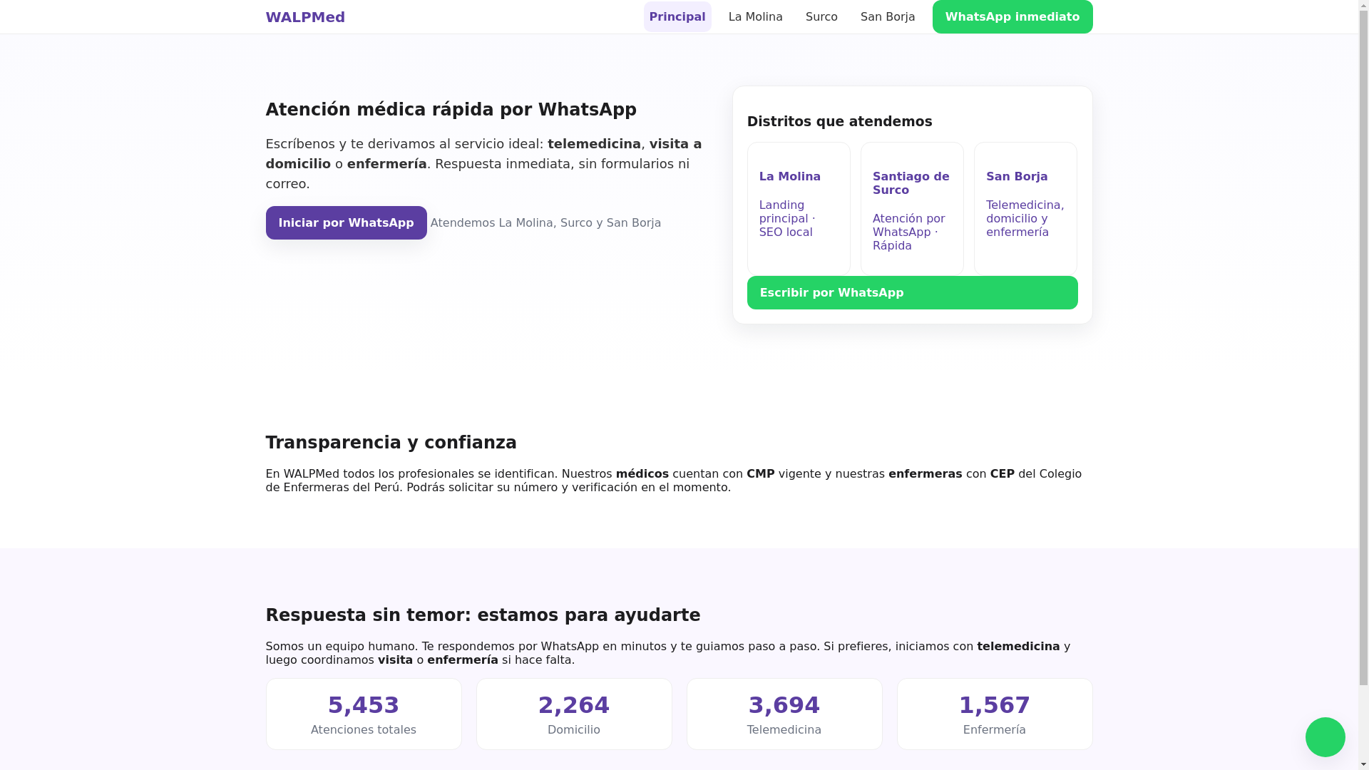 website screenshot of https://walpmed.com/