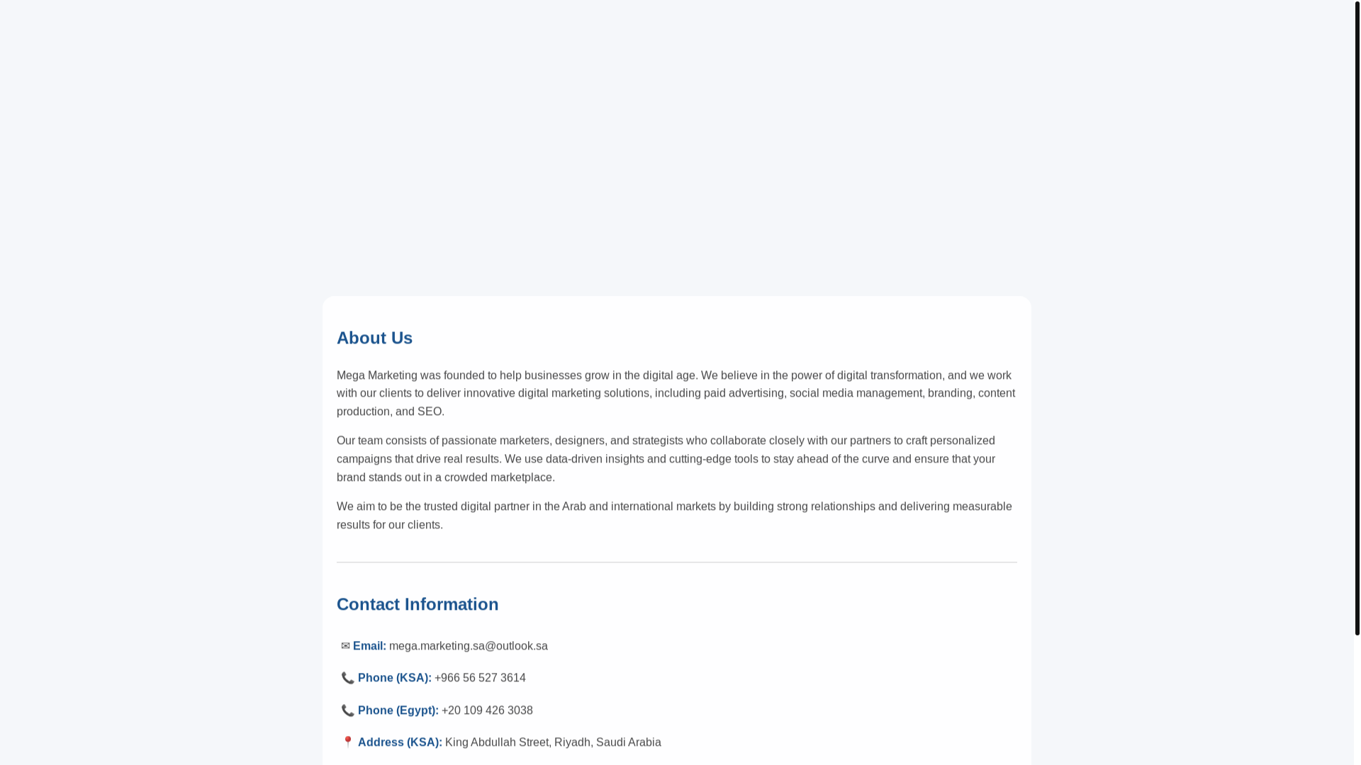 website screenshot of https://megadigitalmarketingsa.com/