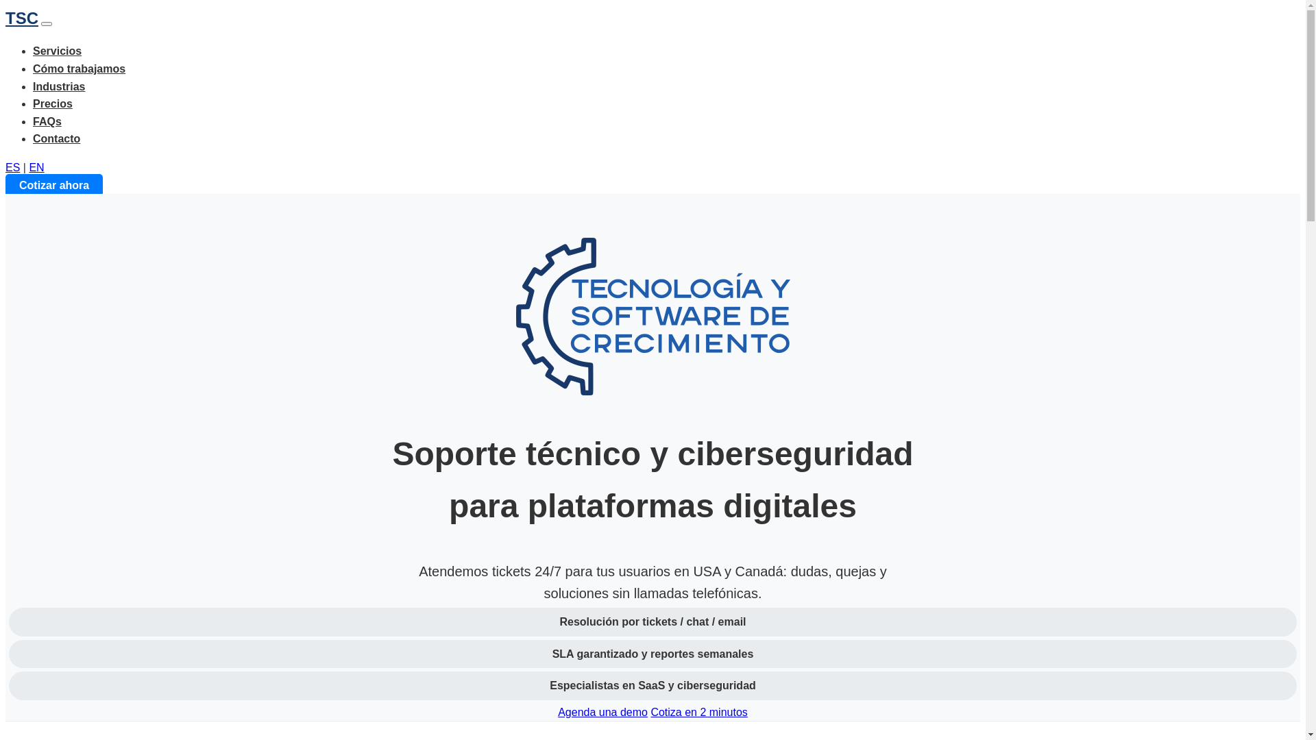website screenshot of https://tecnologiaysoftwaredecrecimiento.com/