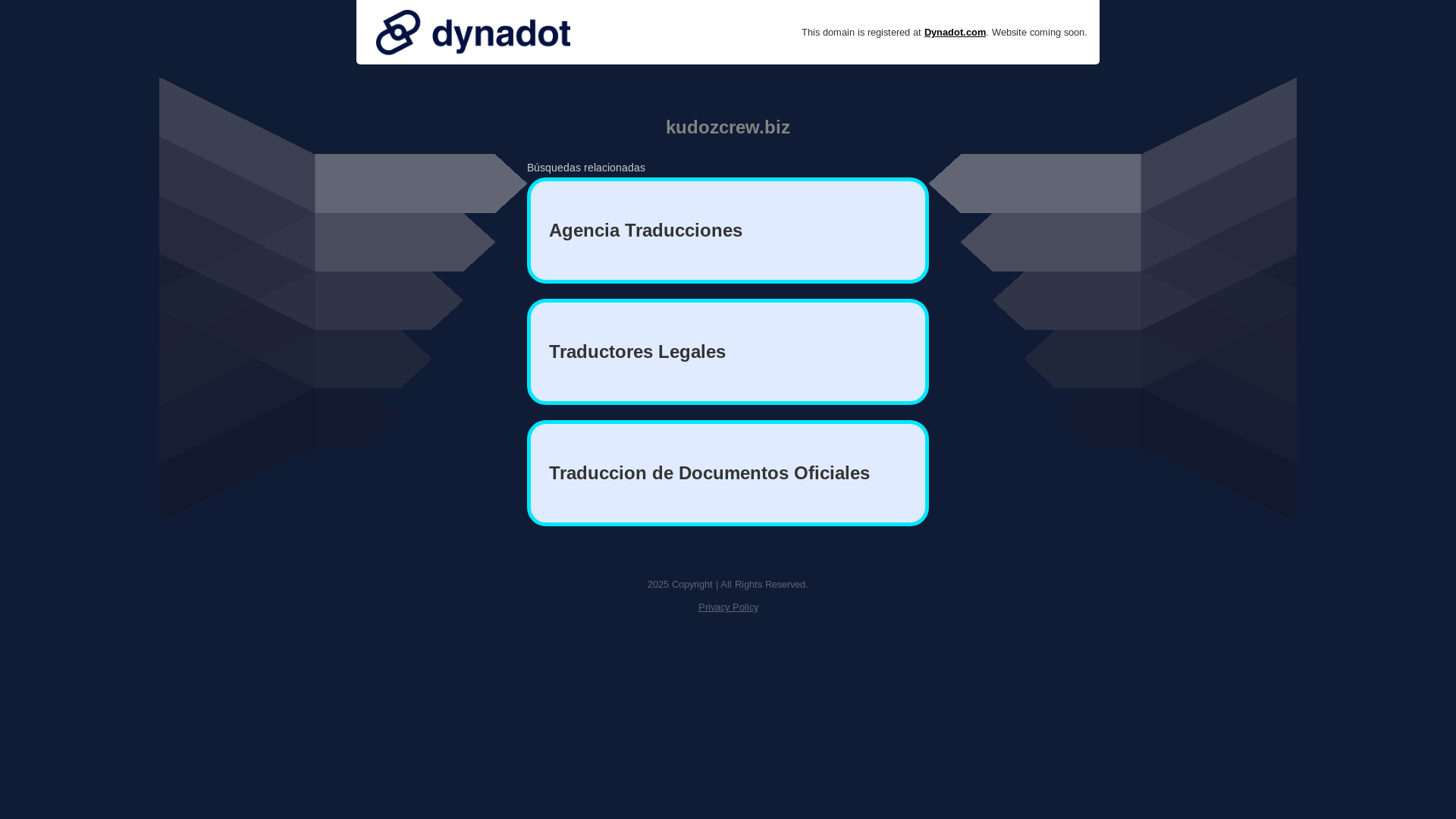 website screenshot of https://kudozcrew.biz/