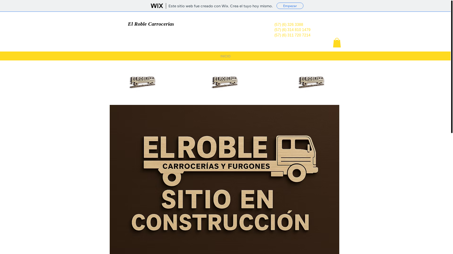 website screenshot of https://roblecarrocerias.com/