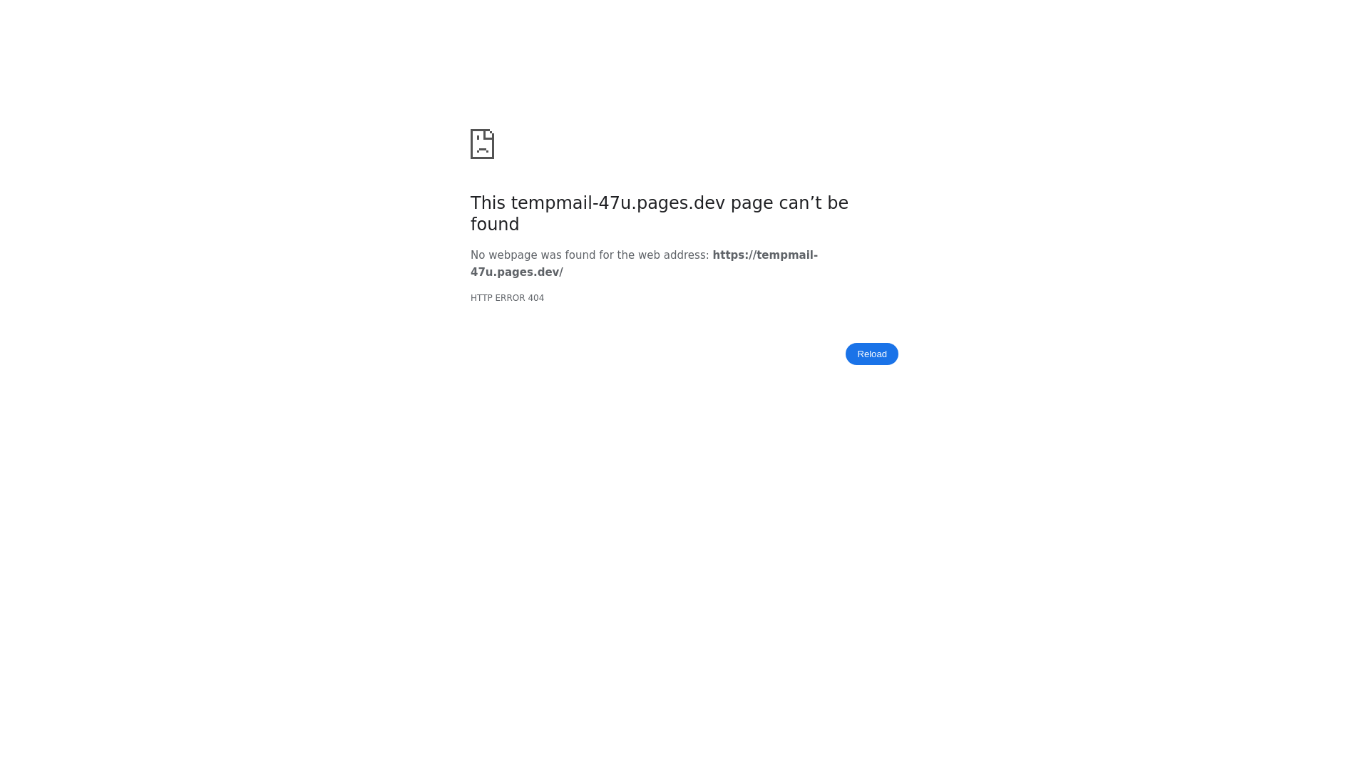 website screenshot of https://tempmail-47u.pages.dev/