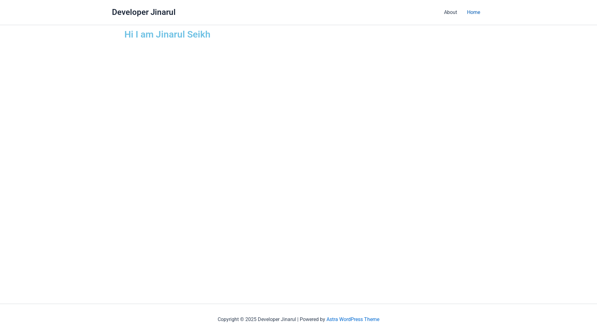 website screenshot of https://developerjina.com/