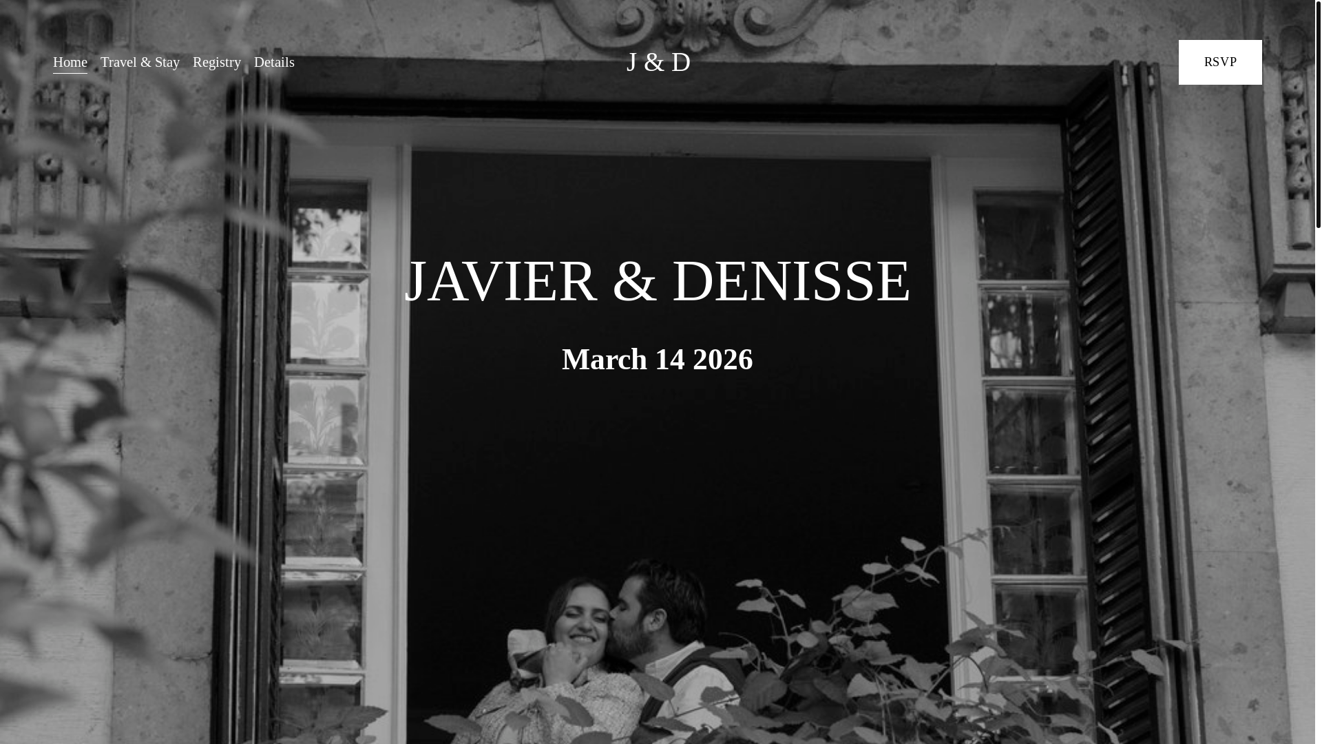 website screenshot of https://javierydenisse.com/