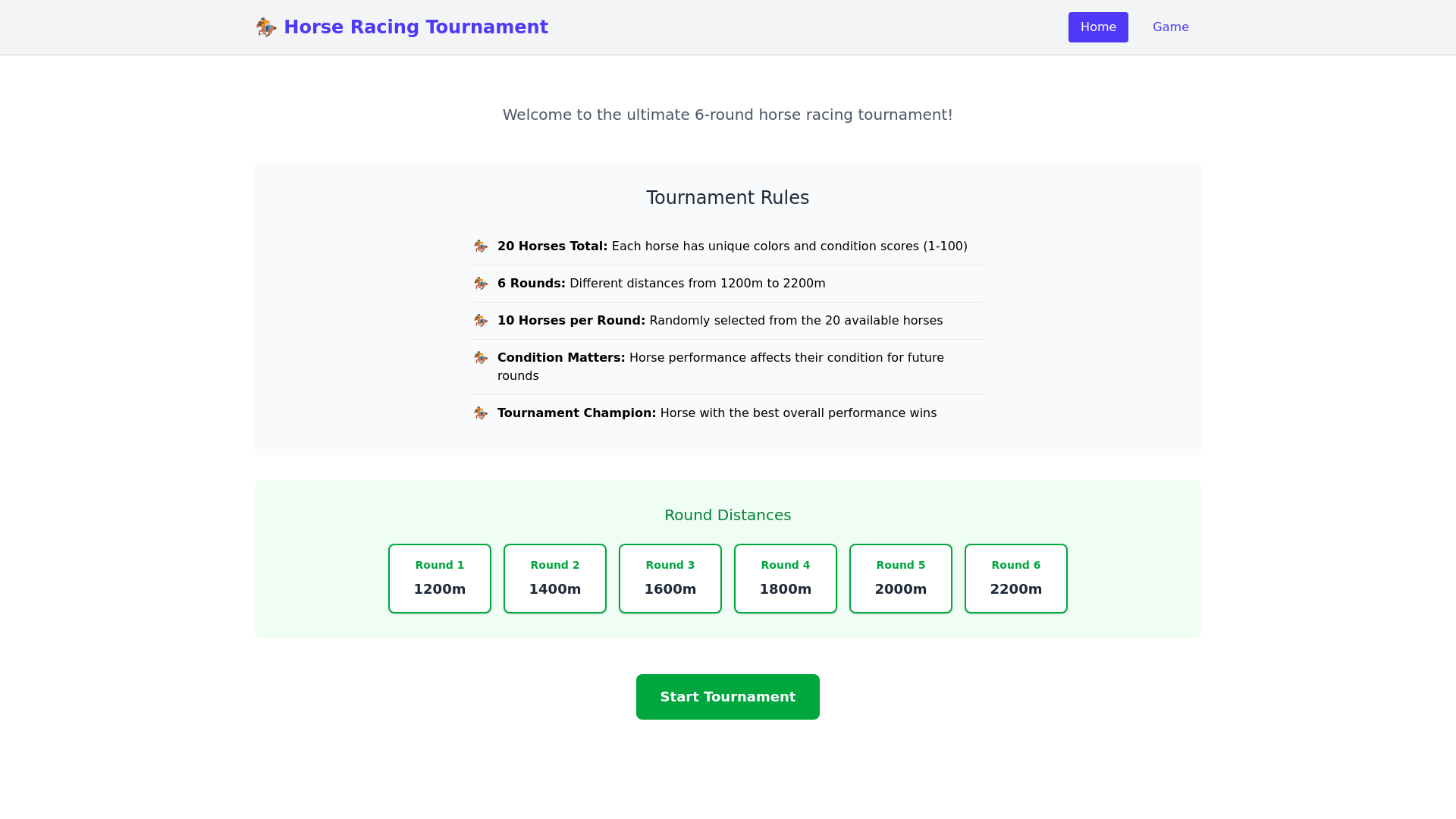 website screenshot of https://horse-racing-tournament.pages.dev/