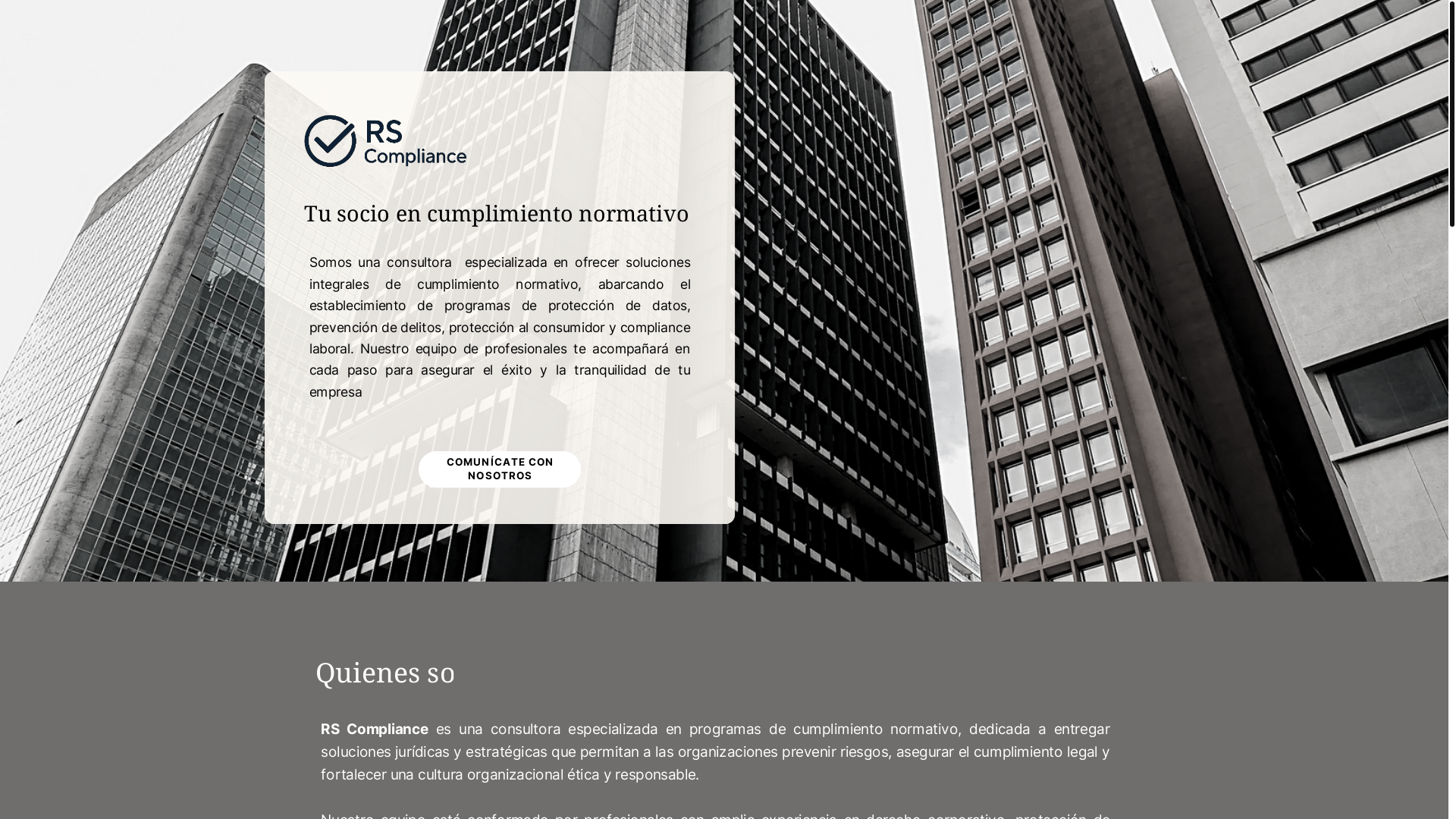 website screenshot of https://rscompliance.cl/