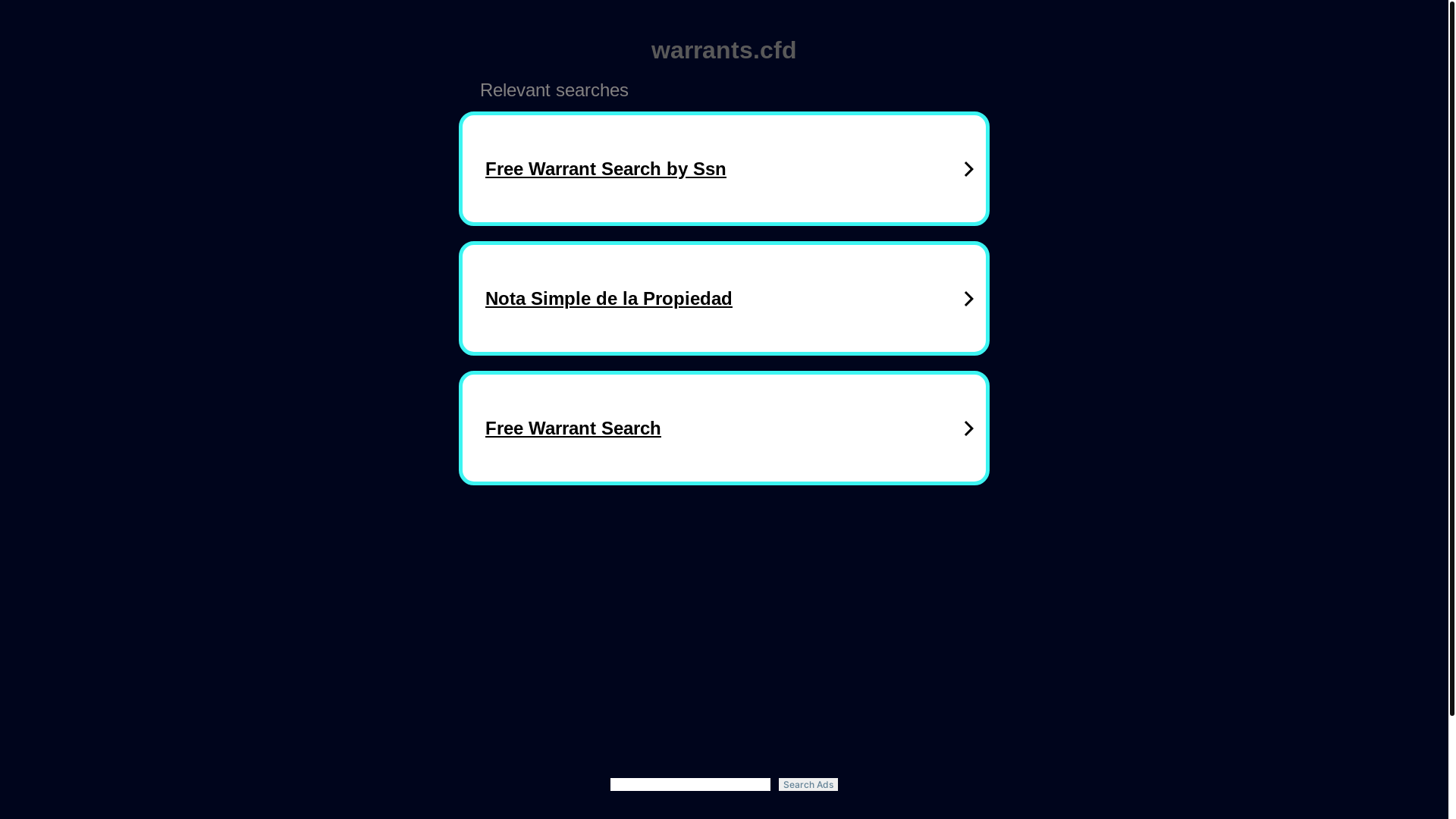 website screenshot of https://warrants.cfd/
