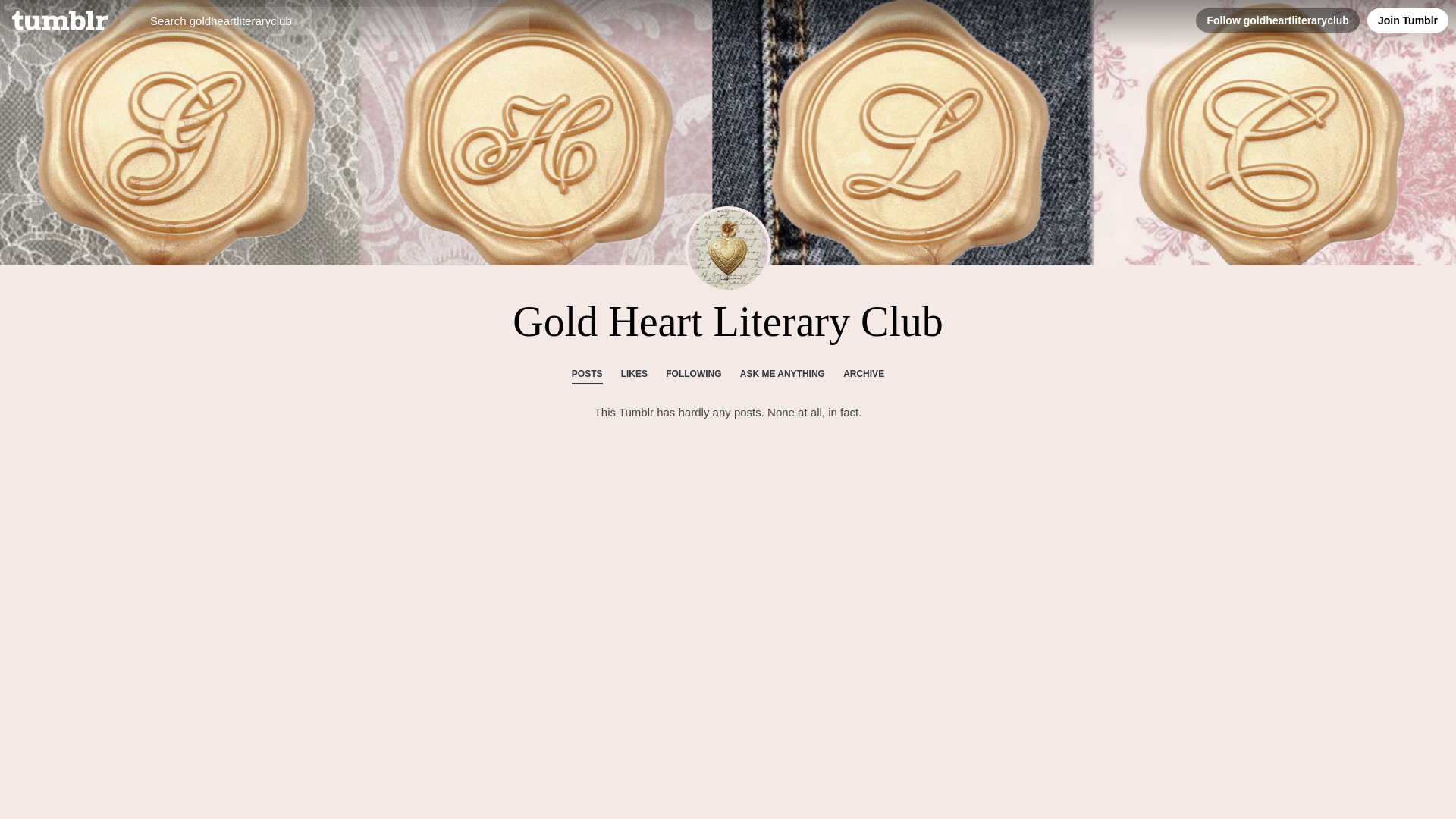 website screenshot of https://goldheartliteraryclub.blog/